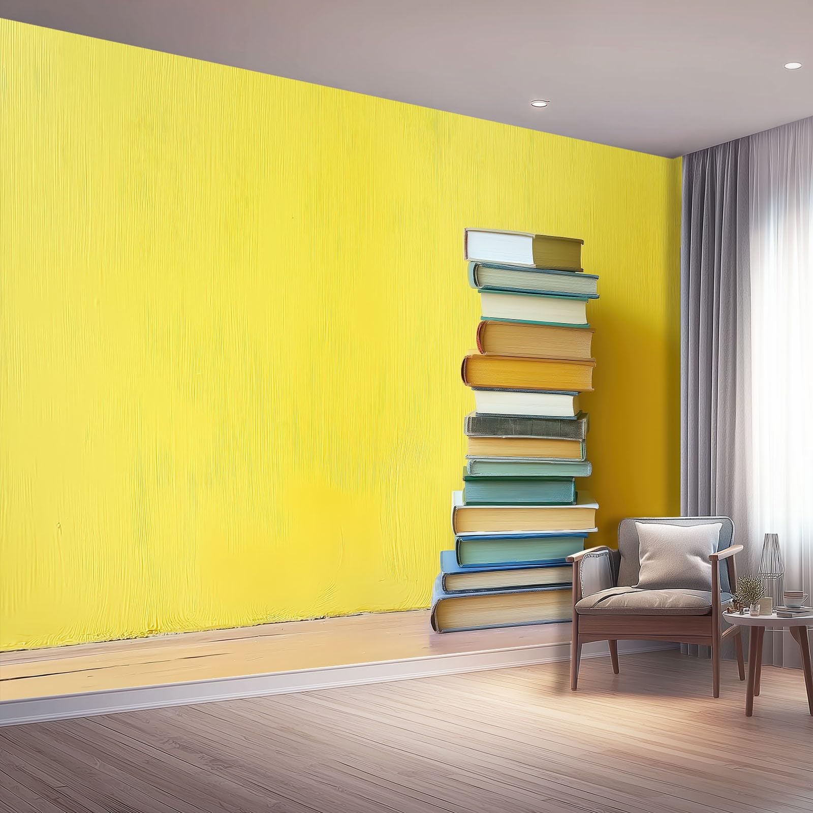 Fototapete Minimalismus Fotografie Bücher,350 x 256 cm（WxH VliesFototapete für Wohnzimmer Schlafzimmer Kinderzimmer Jugendzimmer - Fototapeten Deko Bräunlich-Rot