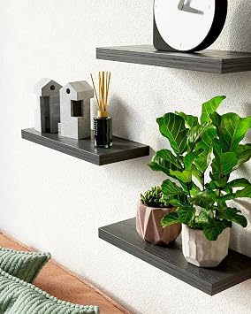 Veken Floating Shelves Wall Mounted & Standing Desk Sit to Stand