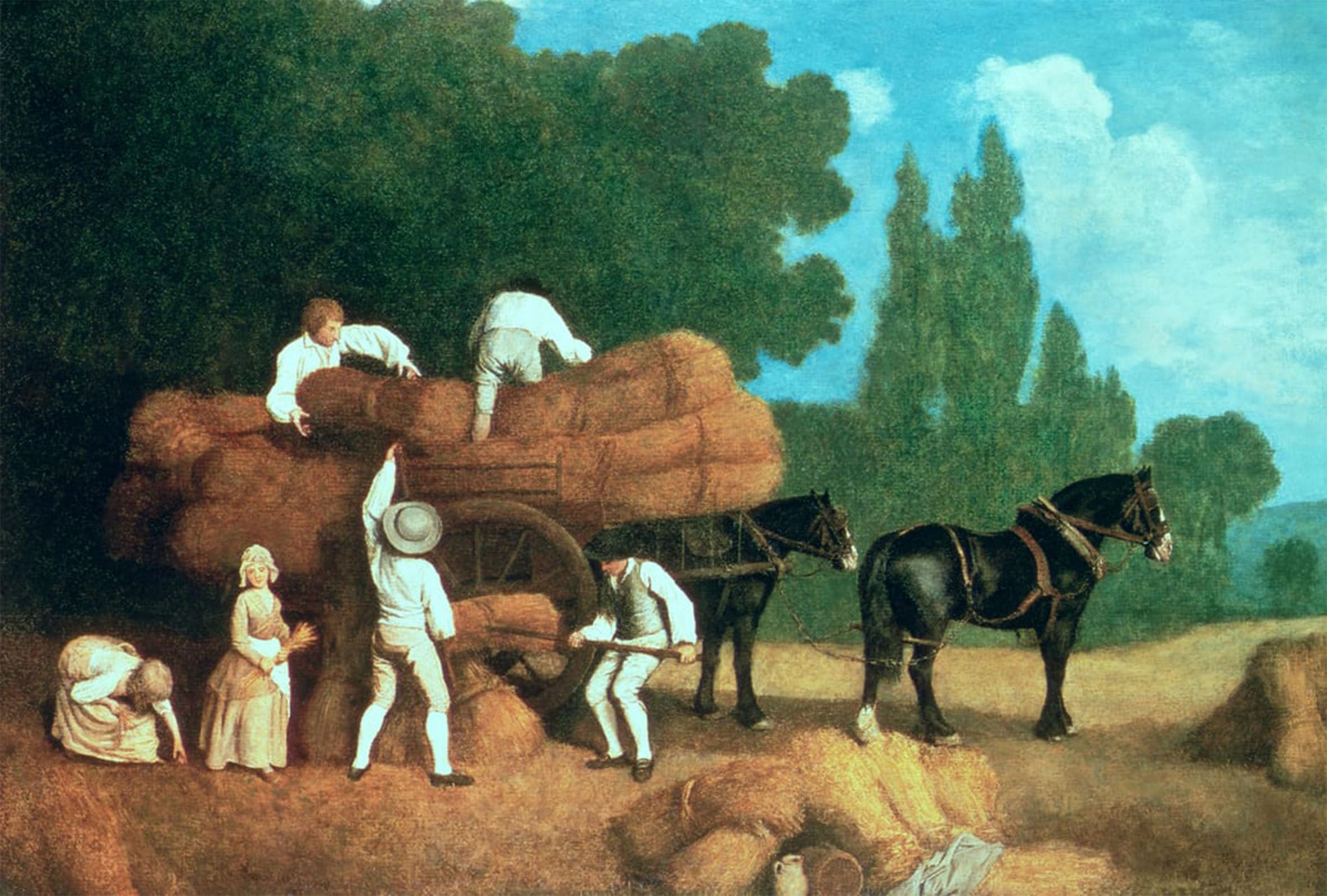 SERENDIPITP Aesthetic Poster Photo Wall Print Retro Picture the Harvest Wagon by George Stubbs Modern Wall Artwork for Home Decor 60x90cm
