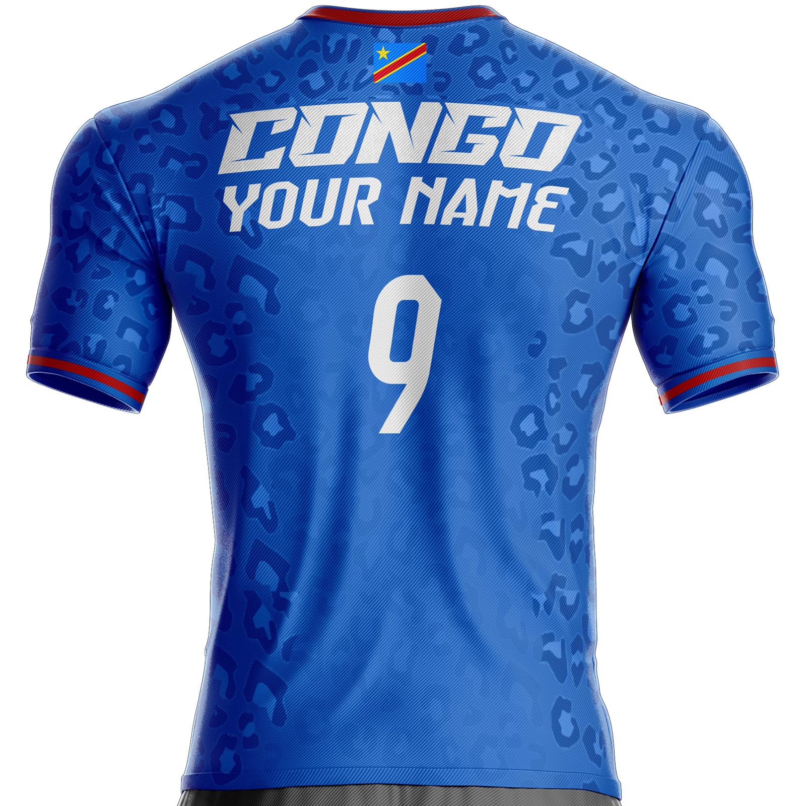 Maglia da calcio del Congo RDC-441 bandiera congolese