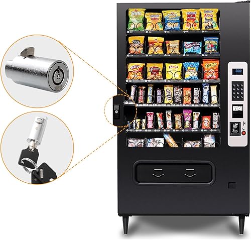 Miniatura 5 de Paquete de 2 cerraduras y llaves expendedoras de alta seguridad (con llave diferente), candado de soda para coque, pepsi, aperitivos, máquinas de