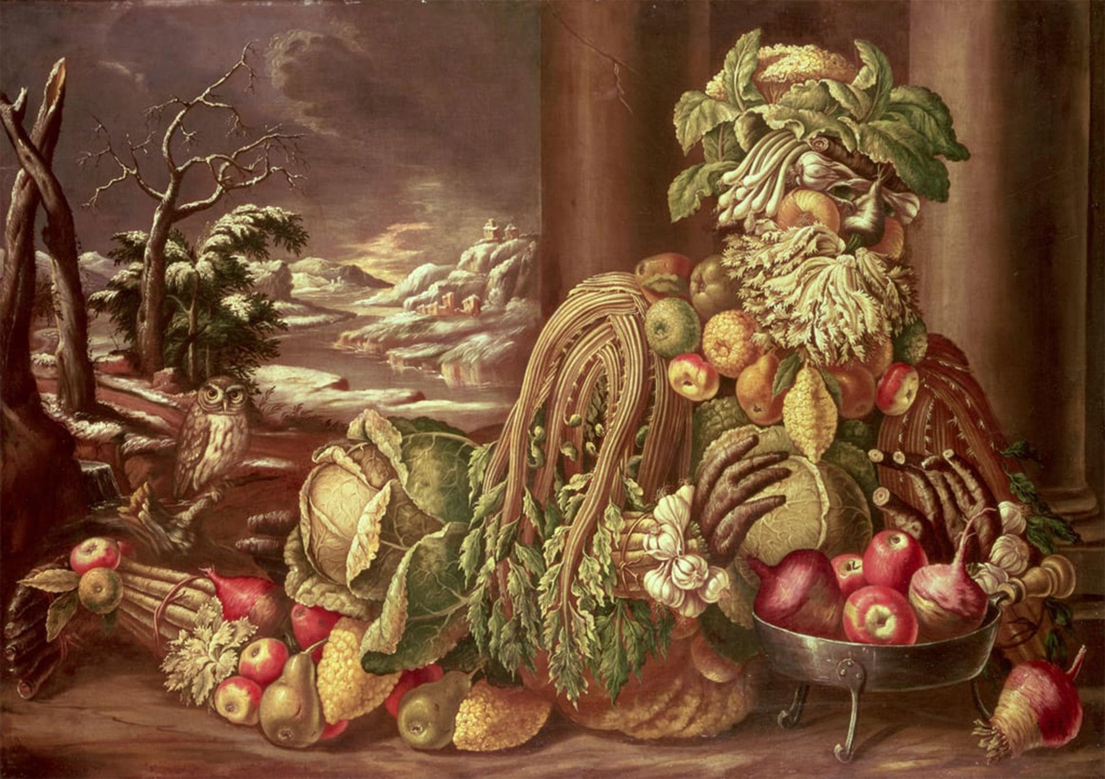 POSTERIIk Vintage Print Pop Art Landscape Artwork Winter by Giuseppe Arcimboldo Art Prints for Office Home Decor 60x90cm