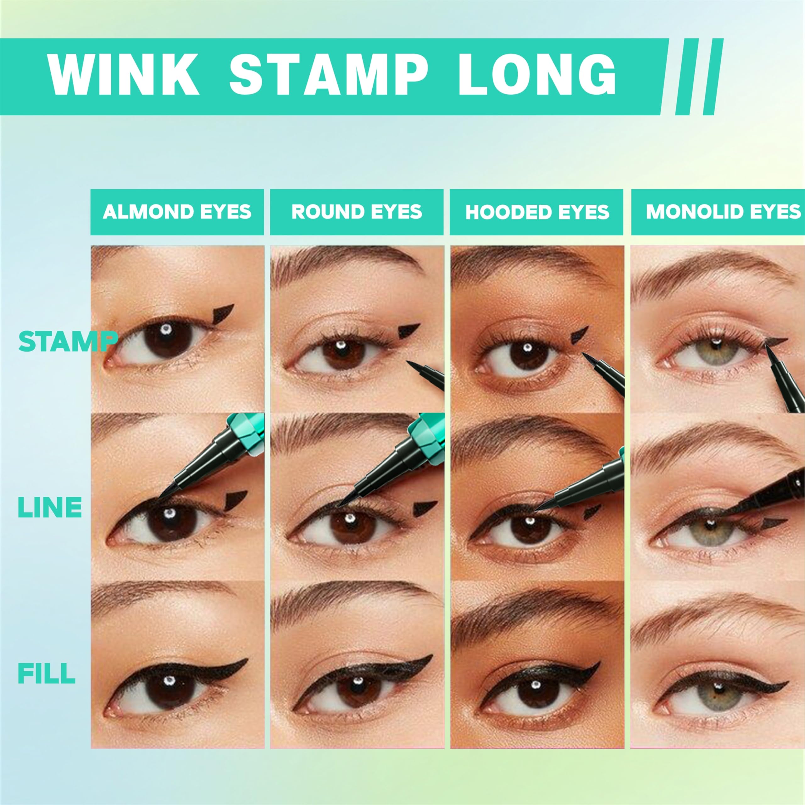 OETUIOW Liquid Eyeliner, Long-Lasting & Waterproof Eyeliner Pen, Quick Drying, Super Slim Precise All Day for Women, Glides on Smoothly, Cruelty-Free & Vegan (Black)