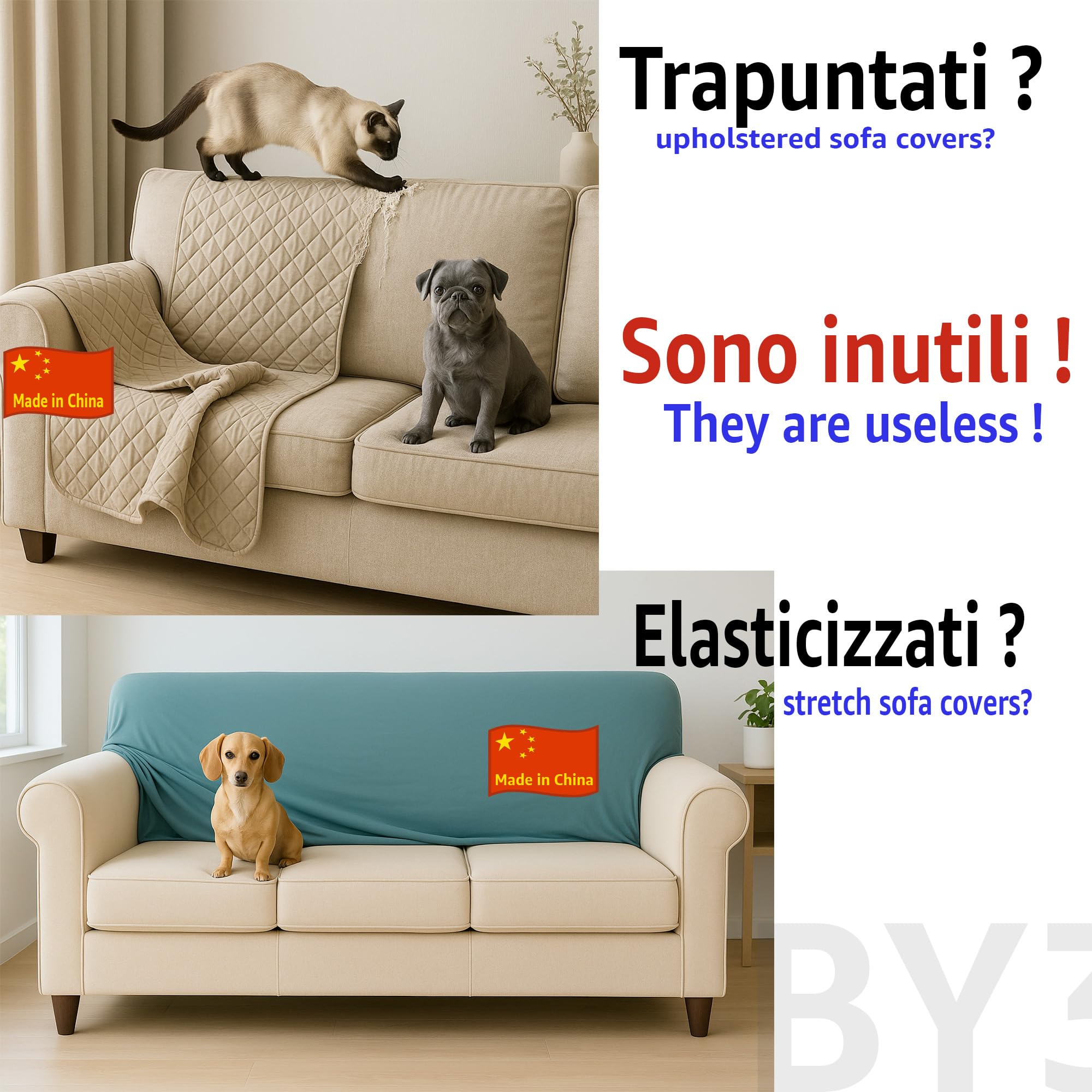 Byour3 - Copridivano 3 4 2 Posti Cotone Misto DOPPIO Telo Granfoulard Lavabile Teli Arredo Multiuso Universale Salvadivano Coperta Protezione Divani con o senza penisola (Grigio Piombo, 3 posti)