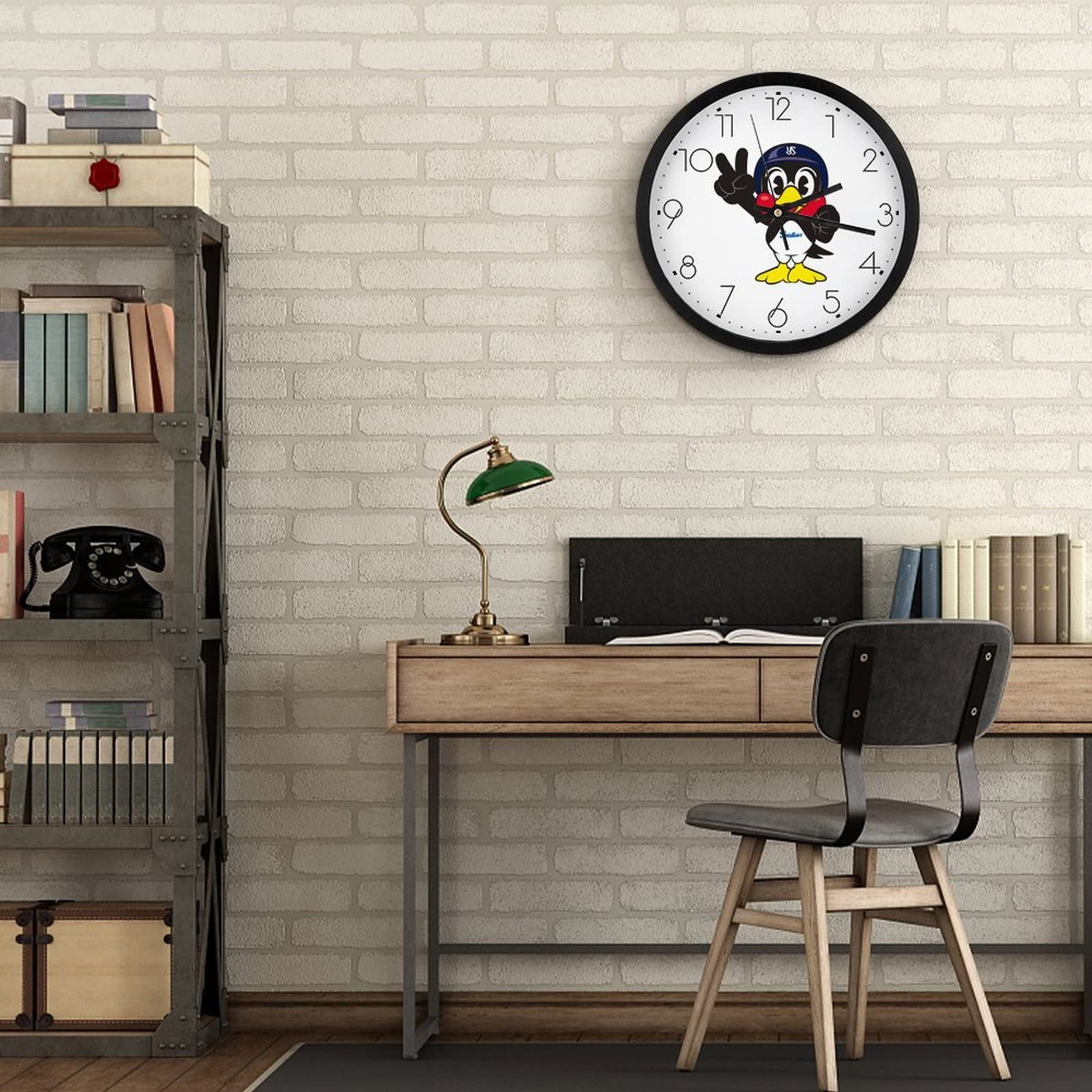 Amazon.co.jp: 掛け時計 東京ヤクルトスワローズ つば九郎 壁掛け時計