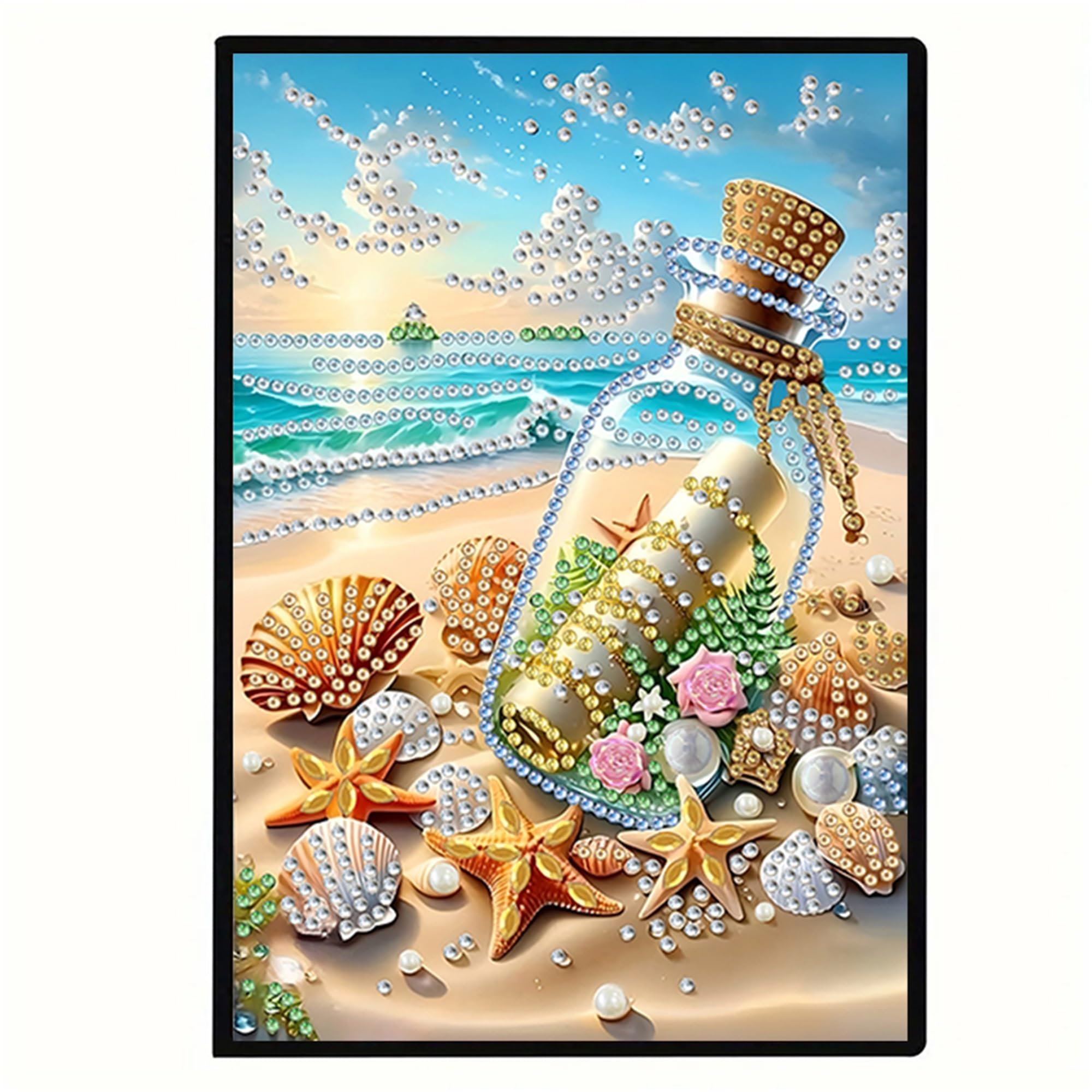 Formeyart Bottle Diamond Painting Notebook for Adults, A5 Diamond Art Journal and DIY Sketchbook, Diamond Art Kit Supplies,Gift for Beginners, Craft Lovers, Artists. (Bottle)
