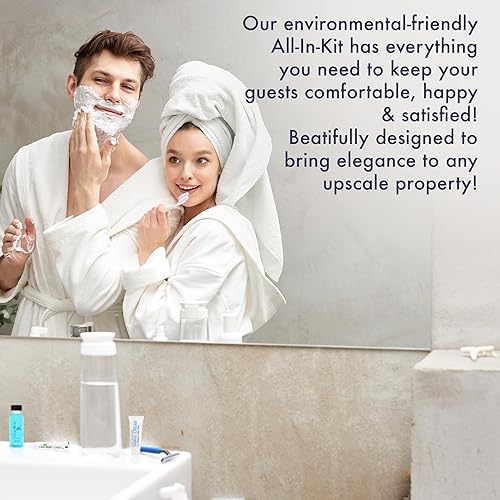 Miniatura 4 de Artículos de aseo personal para viajes | Kit de amenidades 1-Shoppe | Juego de afeitado de viaje, cepillo de dientes y pasta, enjuague bucal,