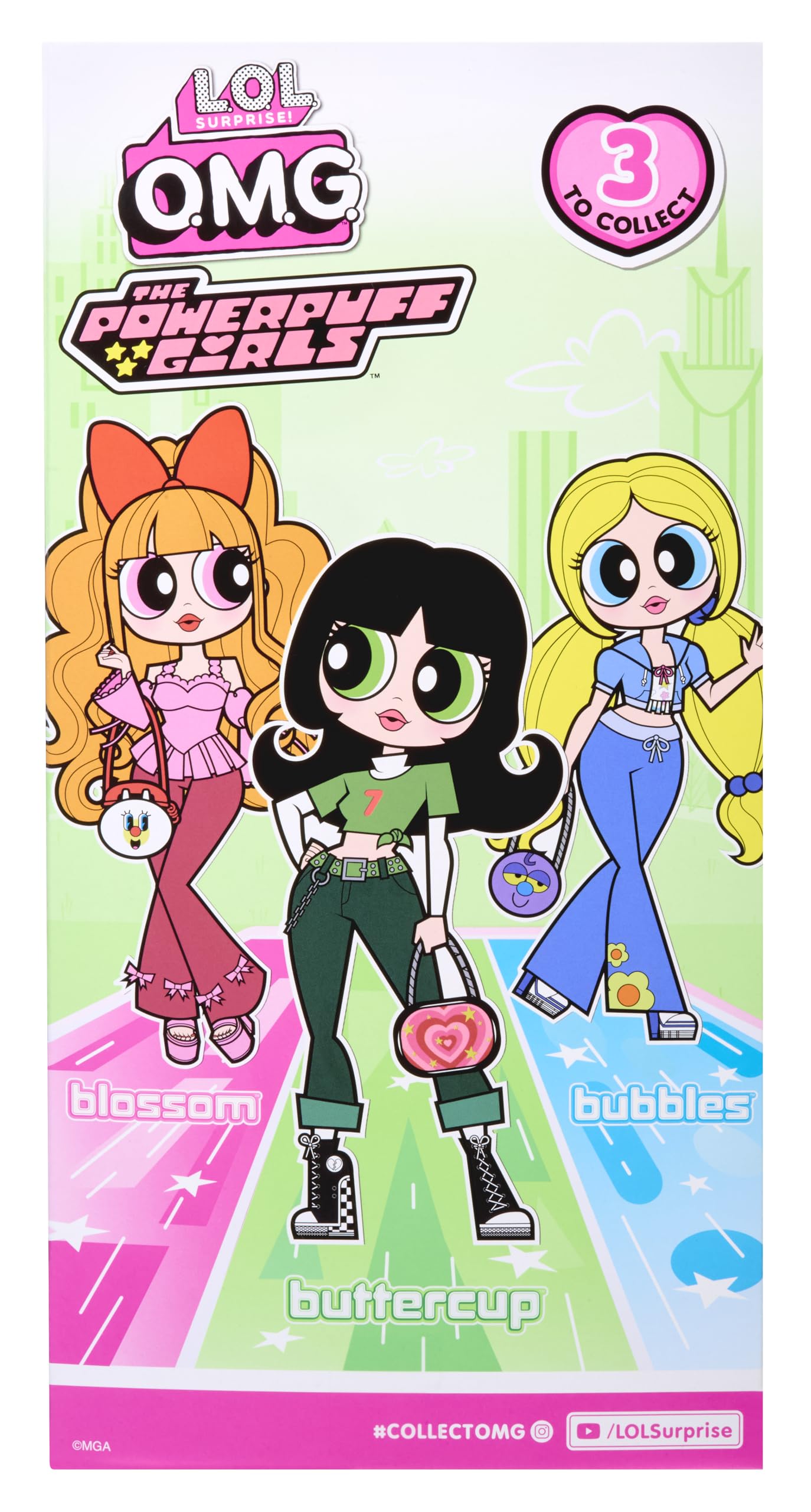 L.O.L. Surprise! OMG The Powerpuff Girls Doll - Buttercup - Zestaw Zawiera 1 Laleczkę wraz ze Strojem i Akcesoriami, Zbierz całą trójkę