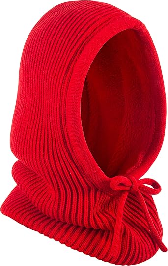 Winter Balaclava Hat for Men Women,Windproof Blend Hooded Scarf Hat Warm Fleece Lined Neck Gaiter Beanie Cap for Cold Weather