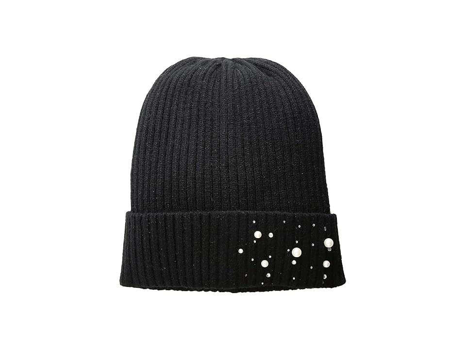 

Collection XIIX Pearls and Stones Sleek Beanie (Black) Beanies