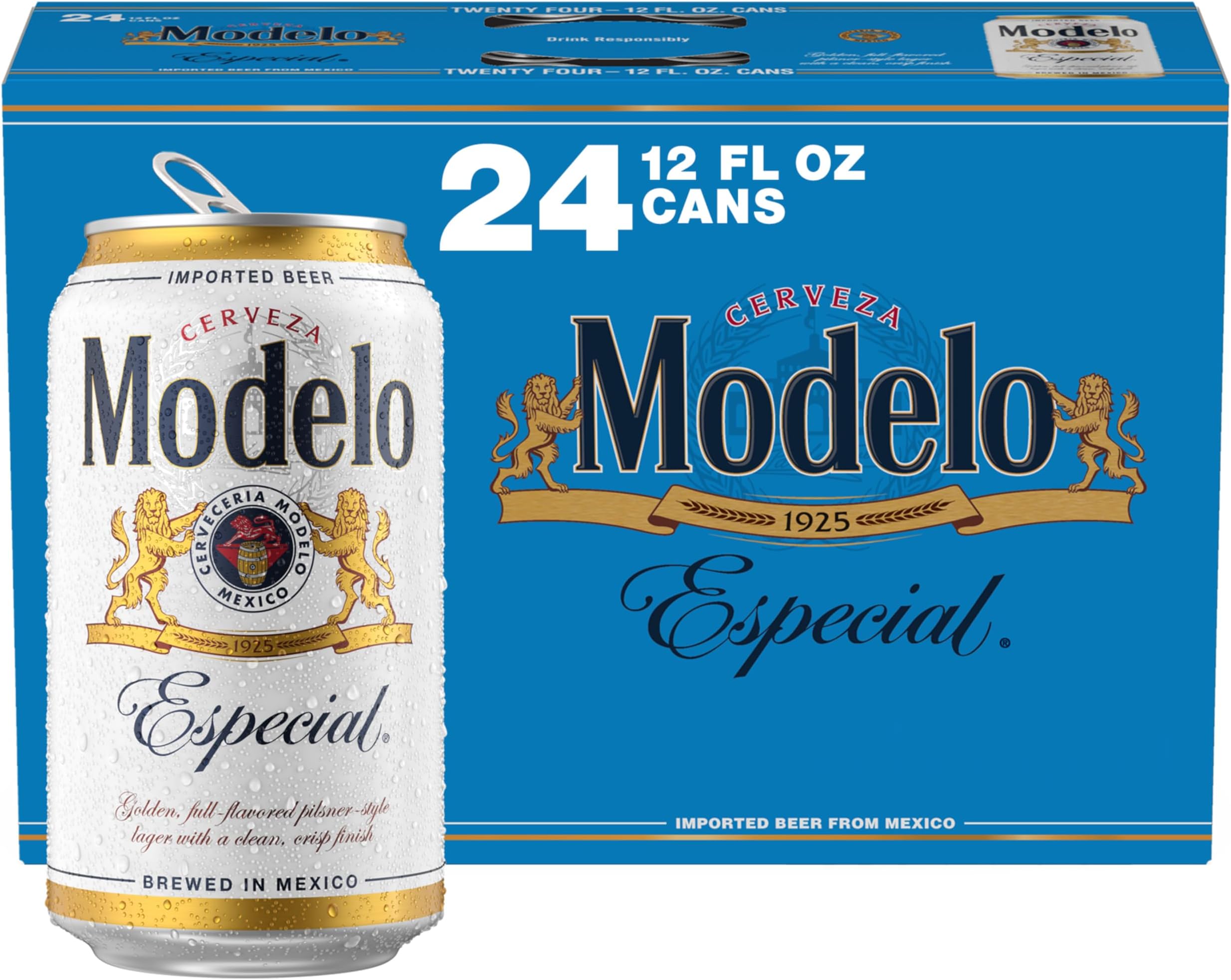 Modelo Especial Import Beer, 24 pk, 12 fl. oz. Cans, 4.4% ABV