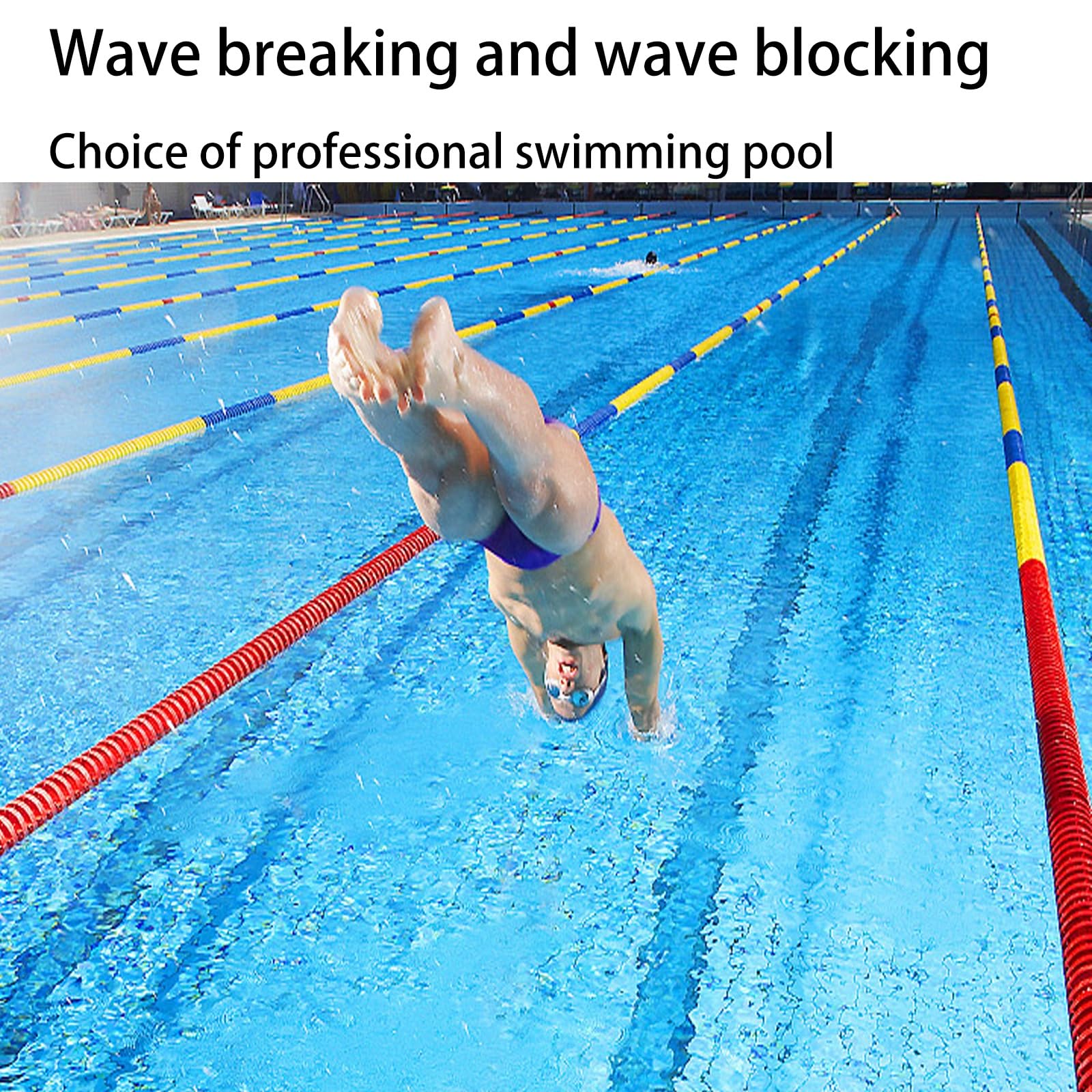 Cuerda de seguridad para piscina,flotadores de cuerda para piscina para dividir la piscina,cuerda divisoria de seguridad para piscina y línea de flotación,flotadores divisores de carril de piscina(Dia