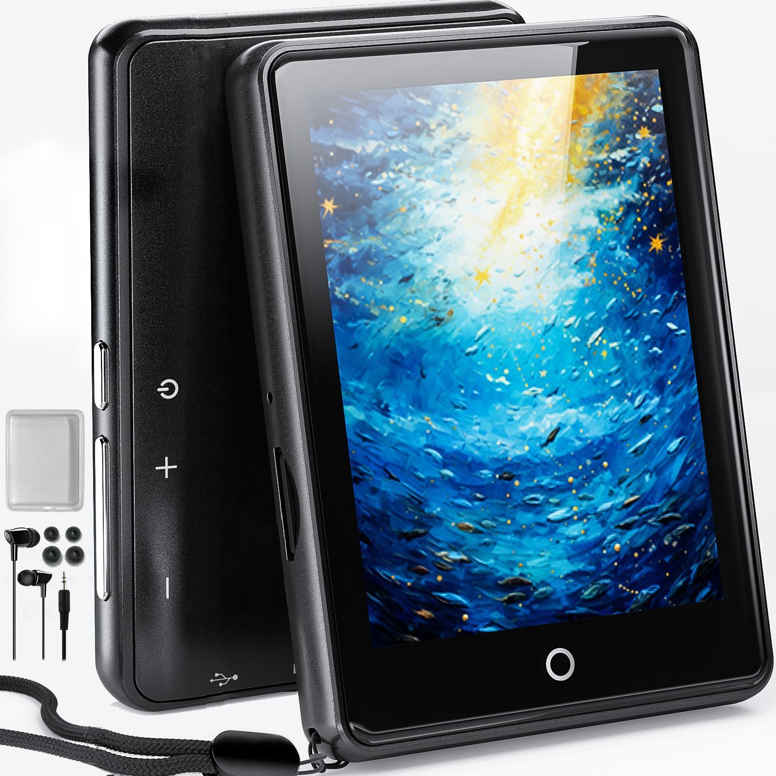 ODEJOI 64GB MP3 Player with Bluetooth 5.3, 2.8-inch Touchscreen, Speaker, 18 Soothing Sounds Built-in, Shuffle Repeat Portable Music Player with FM