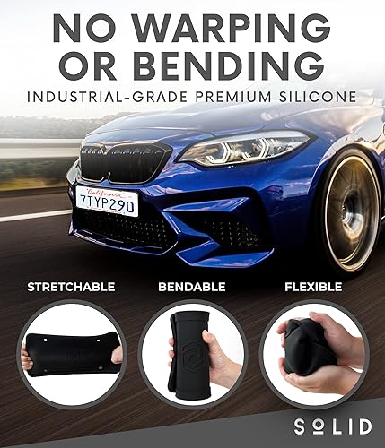 Miniatura 5 de Solid - Cubierta de marco de placa de auto, de silicona