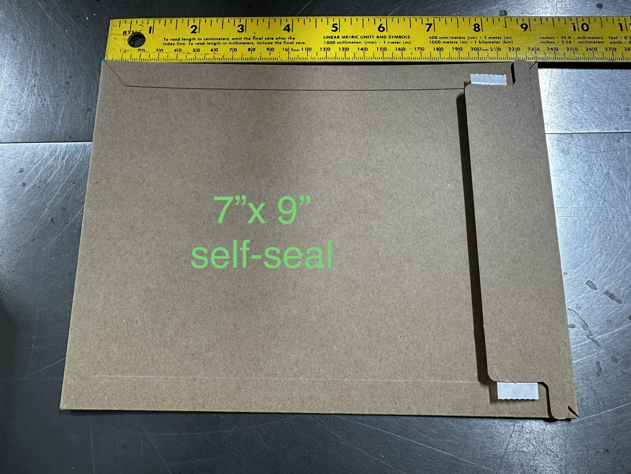 Stepsaver 400 or 800 pack 7 x 9 Inch Rigid Mailers Self Adhesive Flat Cardboard Mailers Bulk Photo (Kraft Color) (800)