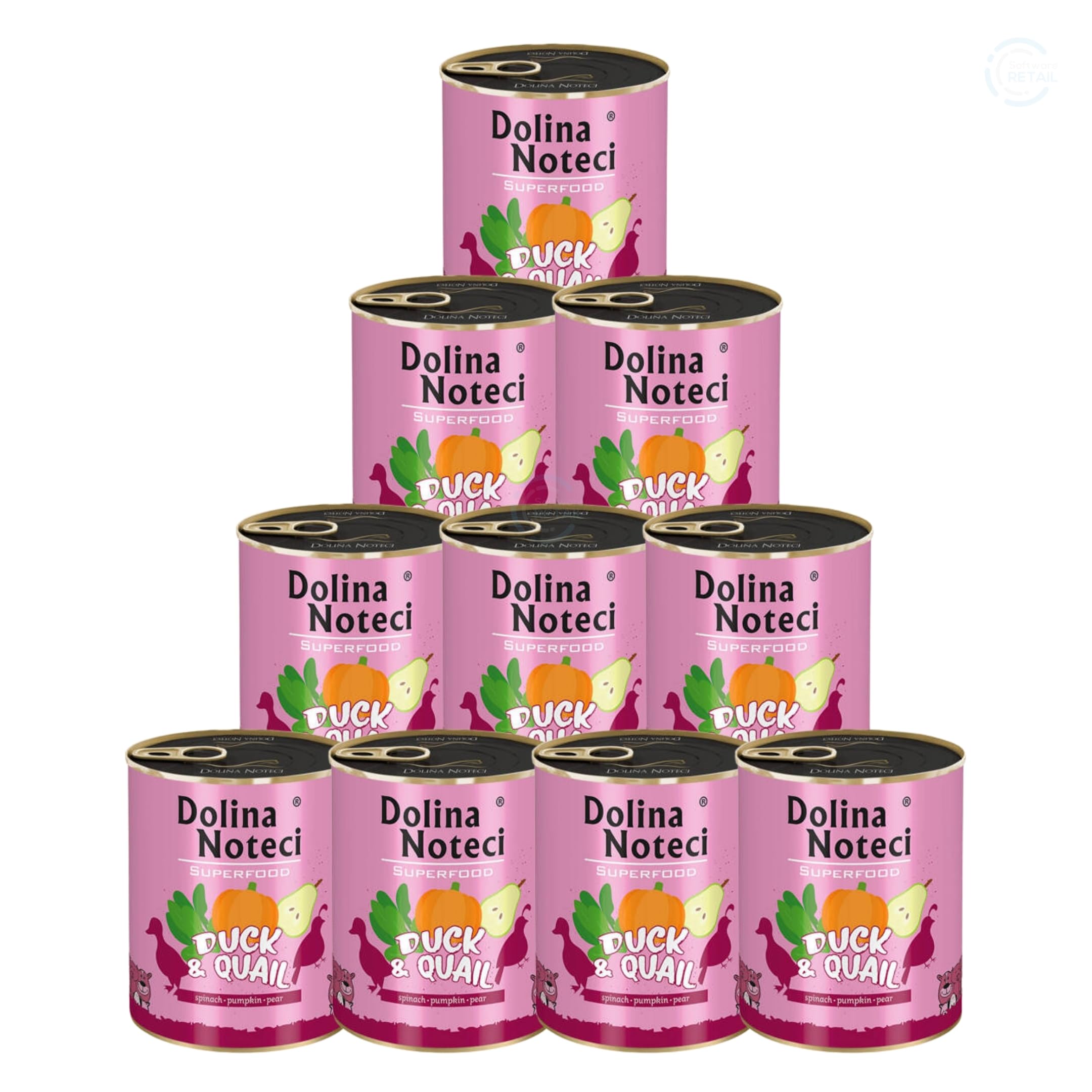 Dolina Noteci Premium Premium Grain-Free Wet Dog Food with Duck & Quail – 80% Meat, Nutrient-Rich Recipe with Superfoods for Optimal Health, All-Natural, No Preservatives (Duck & Quail, 10x800g)