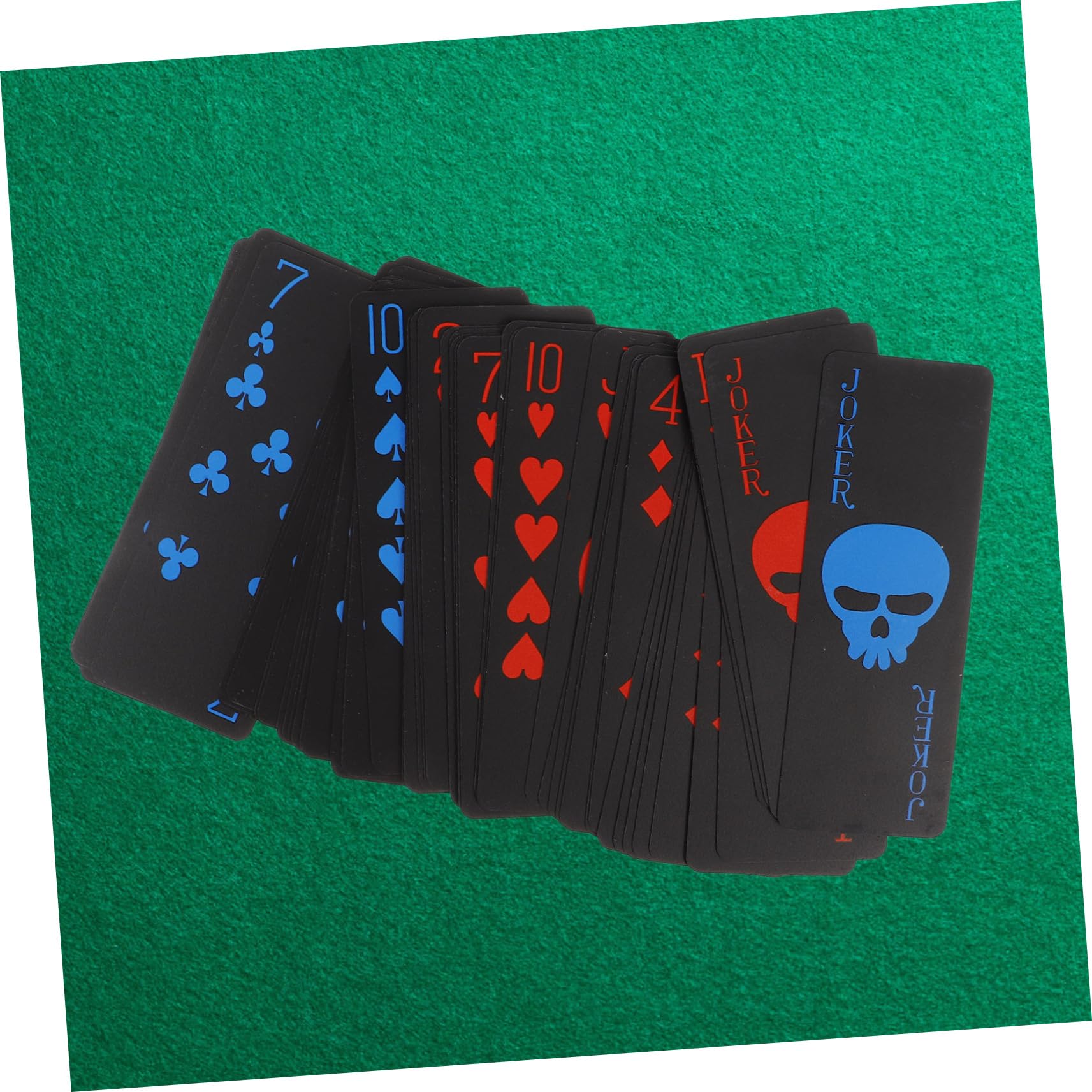 ifundom Carte Da Gioco Impermeabili Pvc Di Carte Poker Con Design Skulls Per Feste e Giochi Resistente e Facile Da Pulire