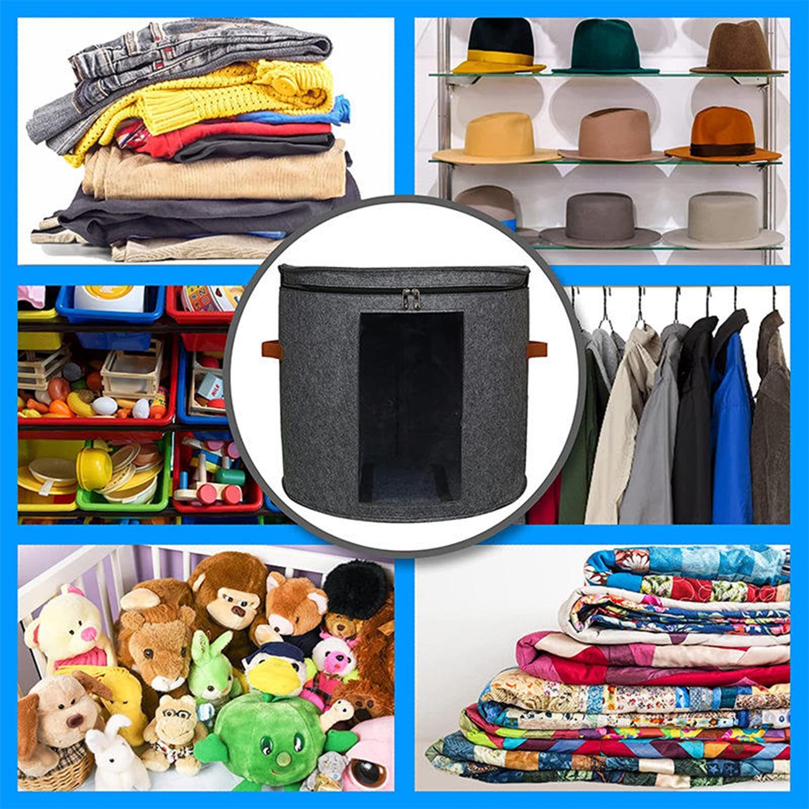 Boite Chapeau 40 Cm Goklmn Boîte De Rangement Ronde Pliable Avec Boite Chapeau 40 Cm Goklmn Boîte De Rangement Ronde Pliable Avec