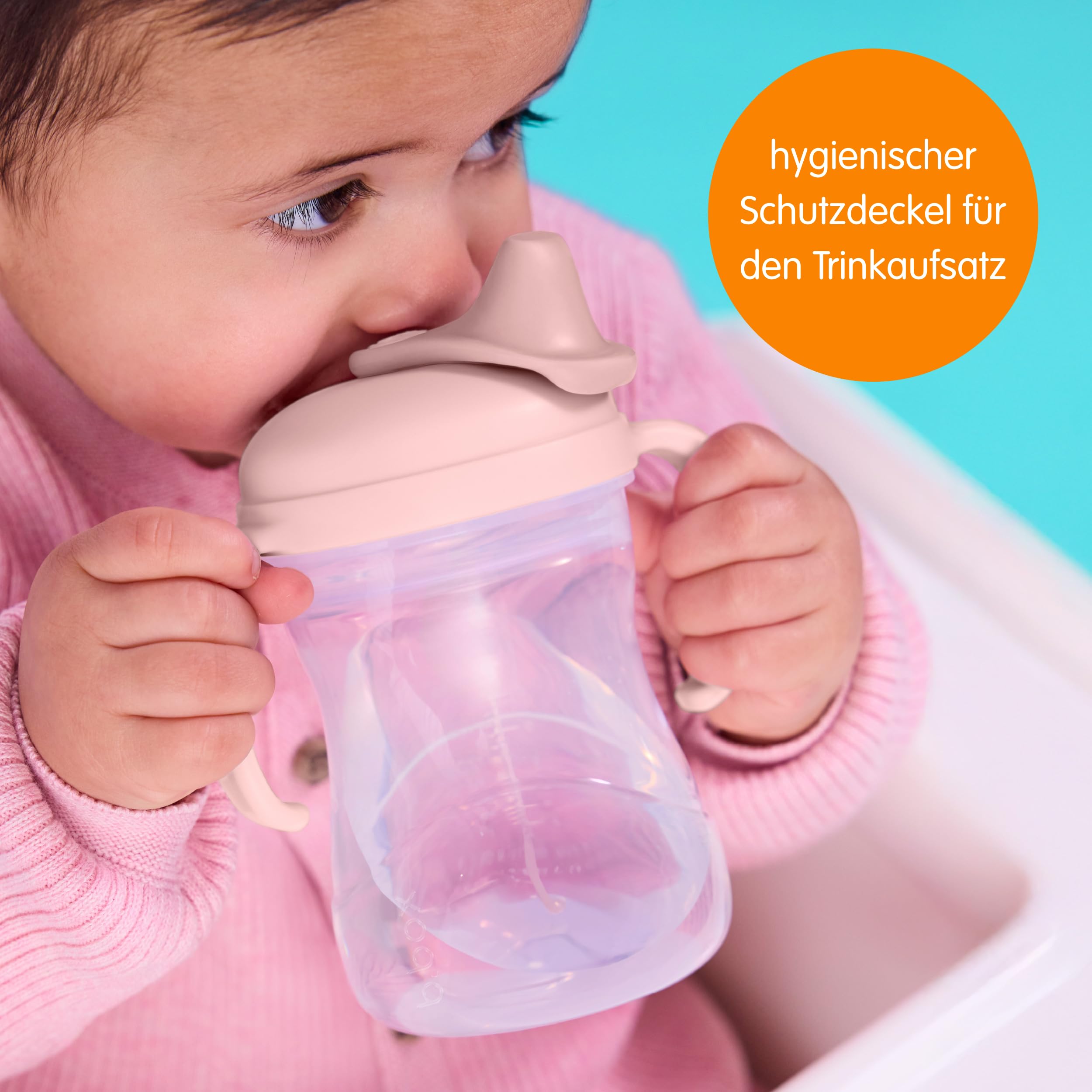 b.box Kleinkind 3-in-1 Vorteilspaket | Ein Becher, drei Deckel zur Unterstützung der Trinkentwicklung von Babys und Kleinkindern. BPA-frei, spülmaschinenfest | Ab 4 Monaten | 240 ml