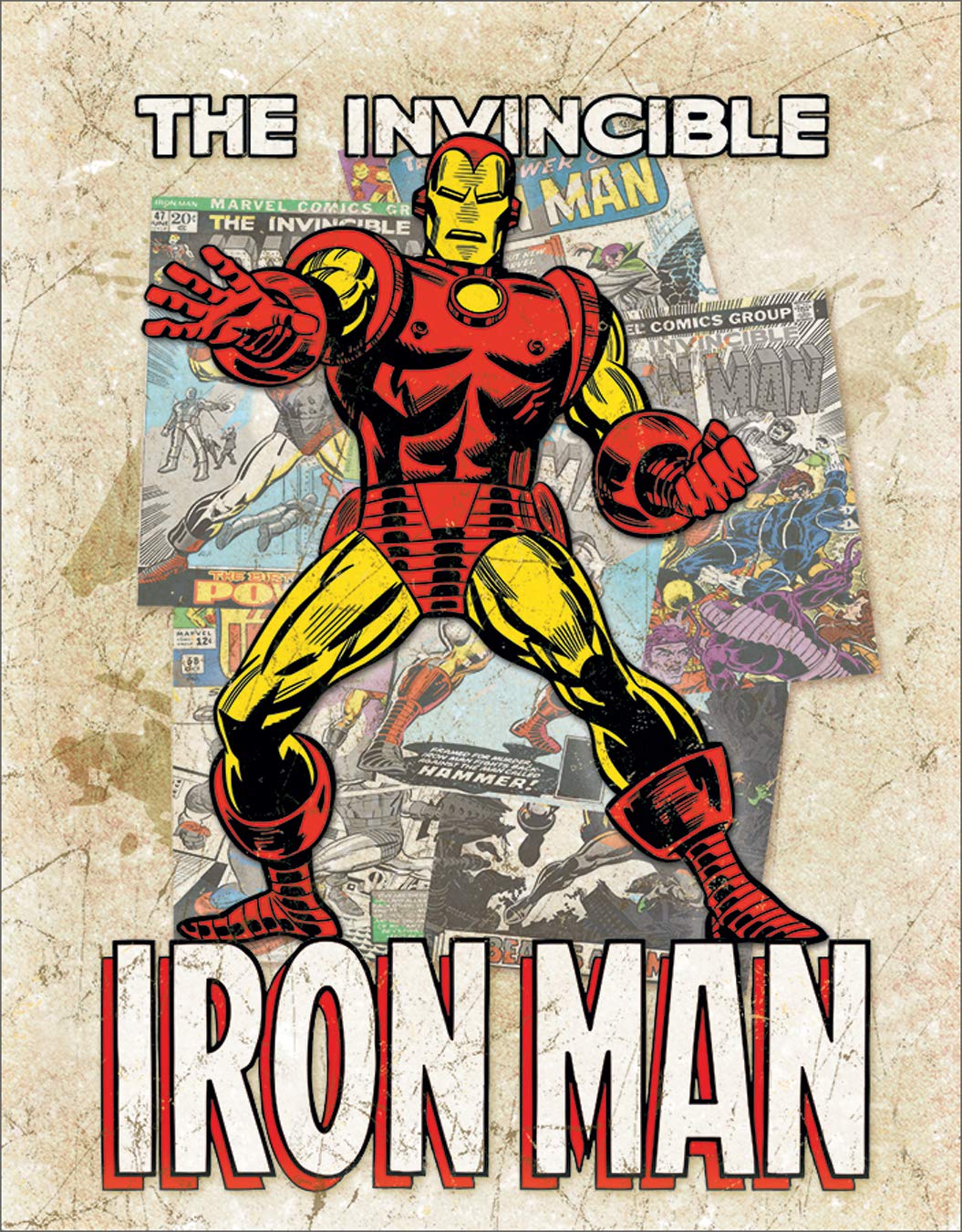 Desperate Enterprises Iron Man - Cover Splash Tin Sign, 12.5" W x 16" H