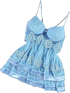 روب قصير بيبي دول لانجري خامة فاخرة فستان ناعم قميص نوم لانجري قصير للنساء - مقاس واحد من50كيلو إلى 80كيلو