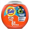 Tide PODS 4 in 1 Febreze Sport Odor Defense, Laundry Detergent Soap PODS, High Efficiency HE, 61 Count