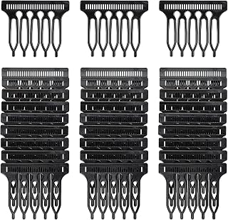 YTBYT 30 Pack Black 5-Tooth Plastic Wig Combs for Lace Wigs, Cap Making, DIY Styling Tools & Accessories