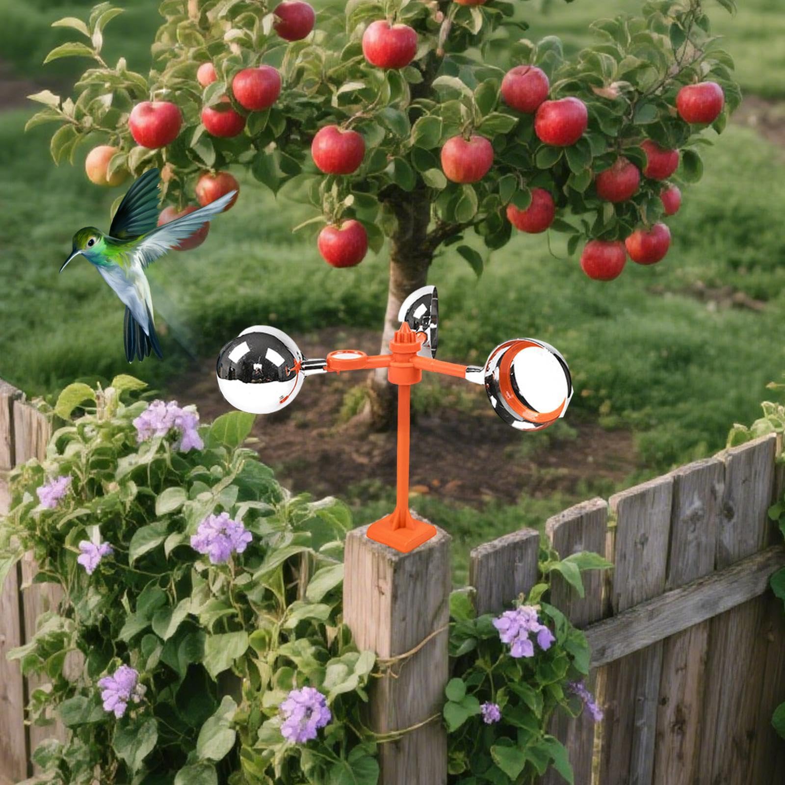 Qianly Reflektierende Vogelabwehr, Windbetriebene Vogelscheuche, Langlebig, Vogelabwehr für Garten, Hof,