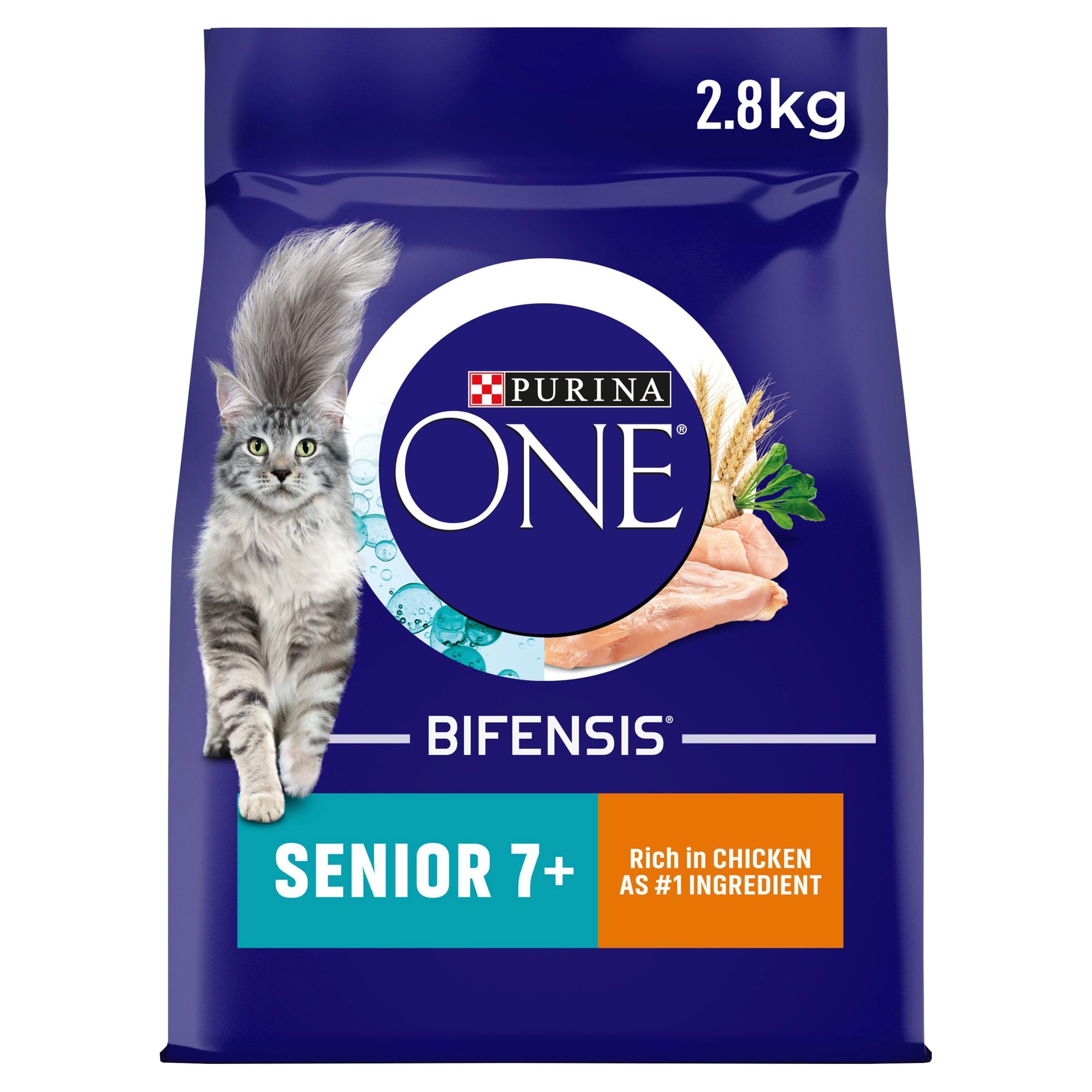 Purina One Senior Dry Cat Food Chicken 2.8kg