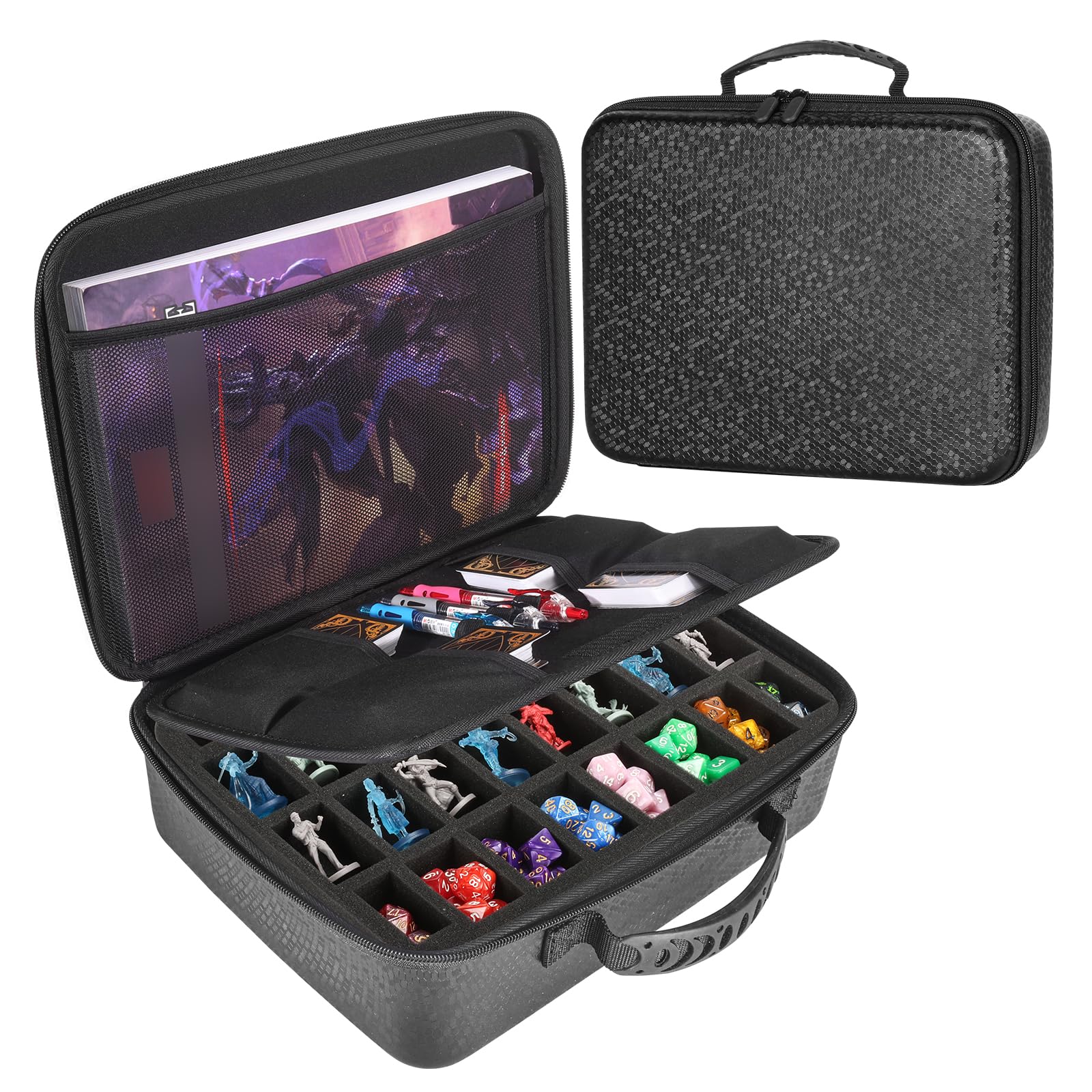 Torba Podróżna Na Miniatury Dostępna Do Dungeons And Dragons, Przechowywanie Miniatur DND, Etui Na Kości Dla Zestawu Kości DND, Kompatybilna Z Warhammer 40k I Innymi Gry Stołowe