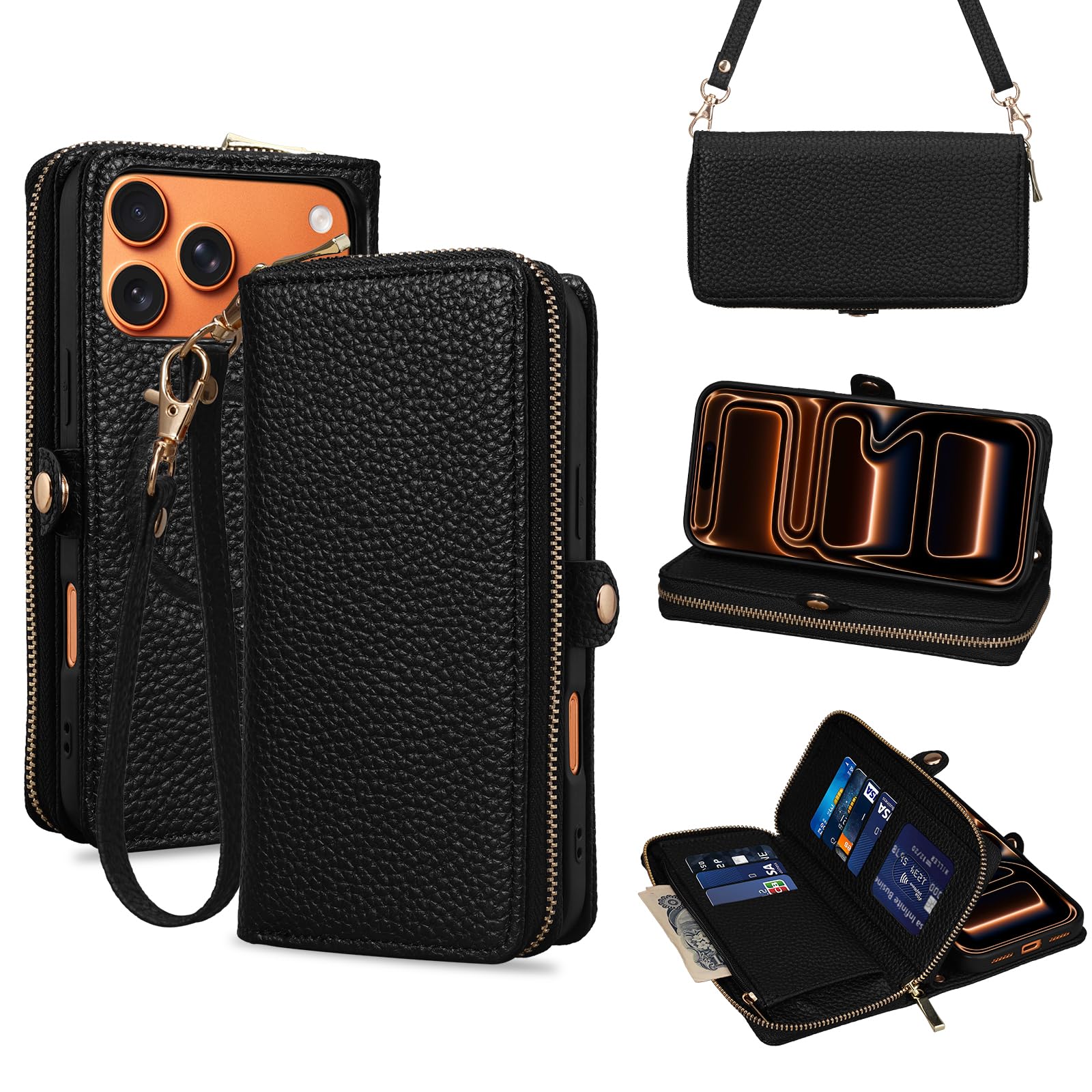Photo 1 of Rssviss Flip Wallet Case for iPhone 18/17 Pro Max