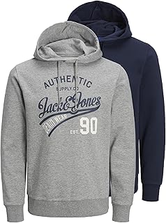 JACK & JONES Men's 2-Pack Than Hooded Sweatshirt (pack of 2)
