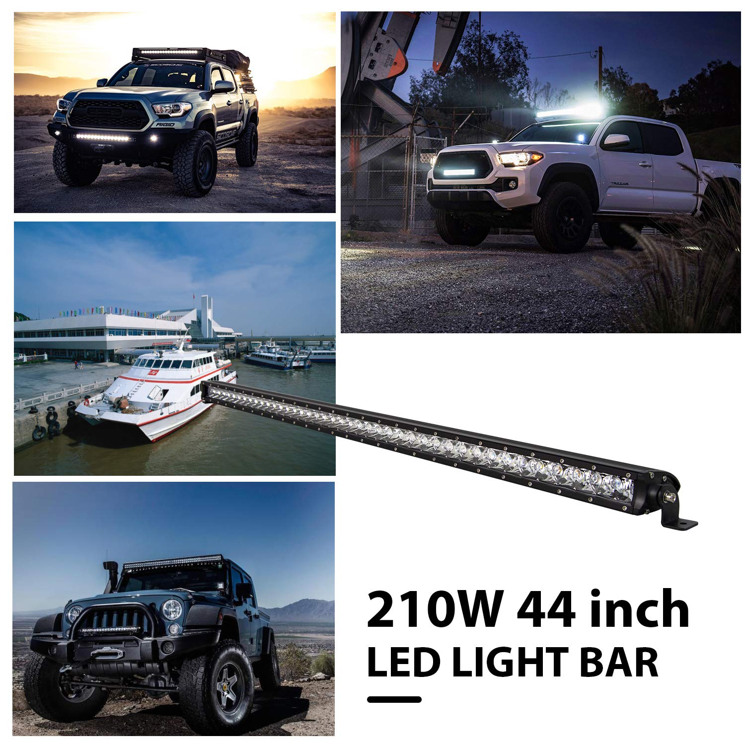 Willpower Barra Led Fuoristrada 108cm 210W Barra Luce a Led 12V 24V Fendinebbia Fari da Lavoro Led Combinata di Fascio Barra Luminosa a Led per Auto Trattore Camion ATV Barca 4x4