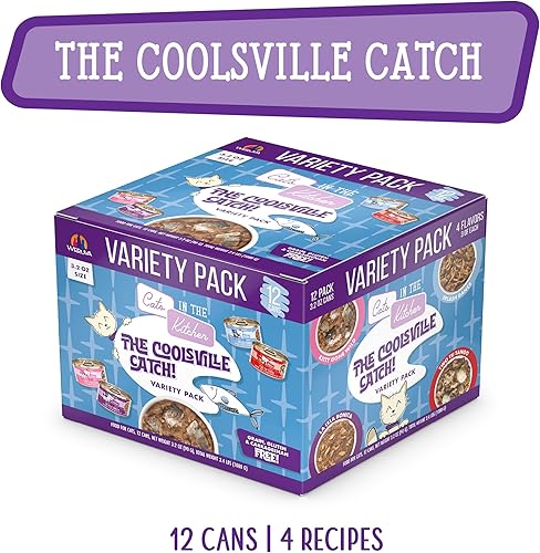 Miniatura 3 de Weruva Cats in the Kitchen, The Coolsville Catch! Paquete variado, lata de 3.2 onzas (paquete de 12)