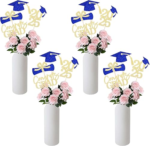 Miniatura 7 de Gexolenu 16 centros de mesa de graduación de doble cara color rojo brillante para mesas decoración de mesa de graduación 2023 centro de mesa