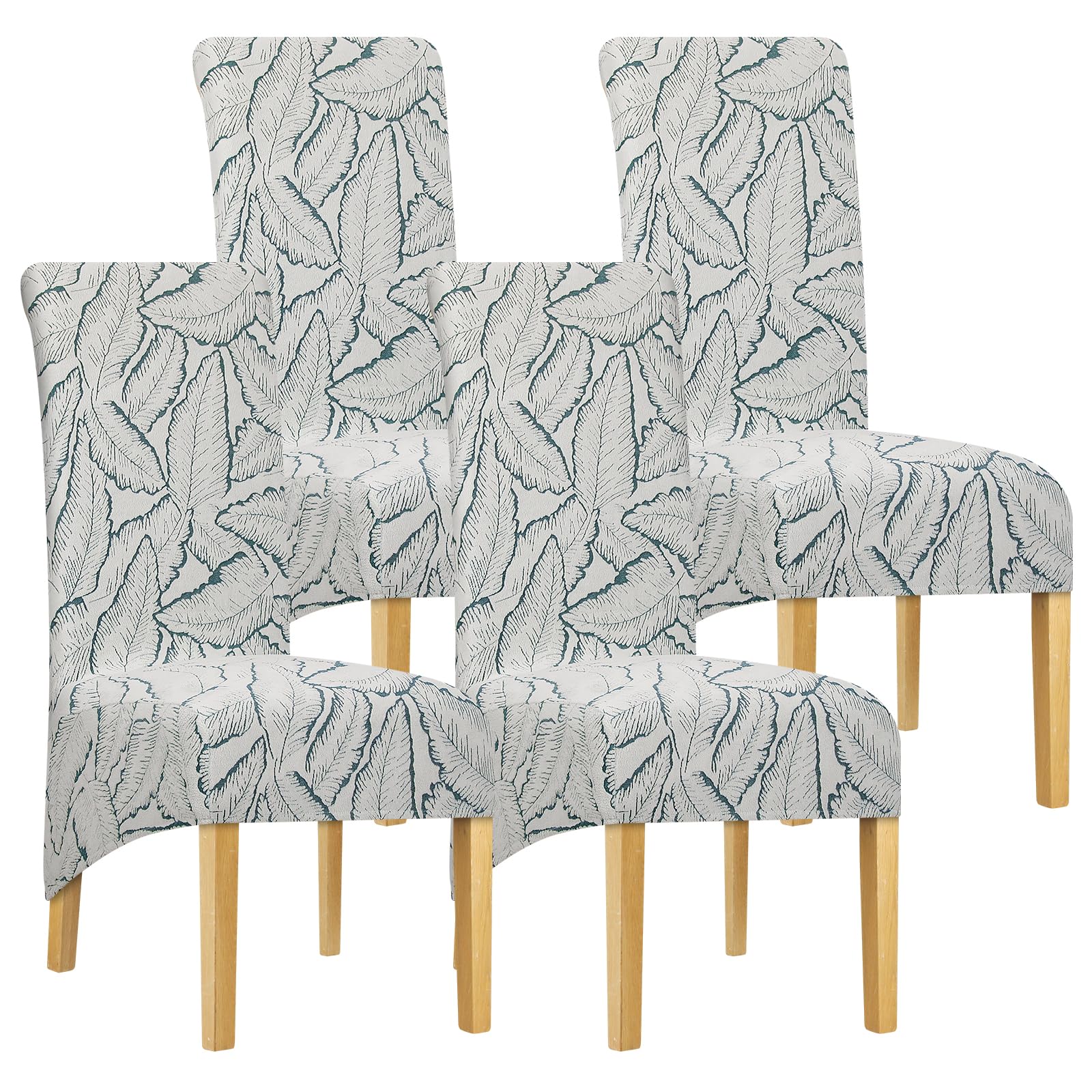 Leorate Hight Back Dining Chair Covers - Thickened Printed Fabric Large Dining Chair Slipcovers Chair Covers For Dining Chairs 4 Chair Protector For Wedding Party Banquet Hotel Home โ image 1