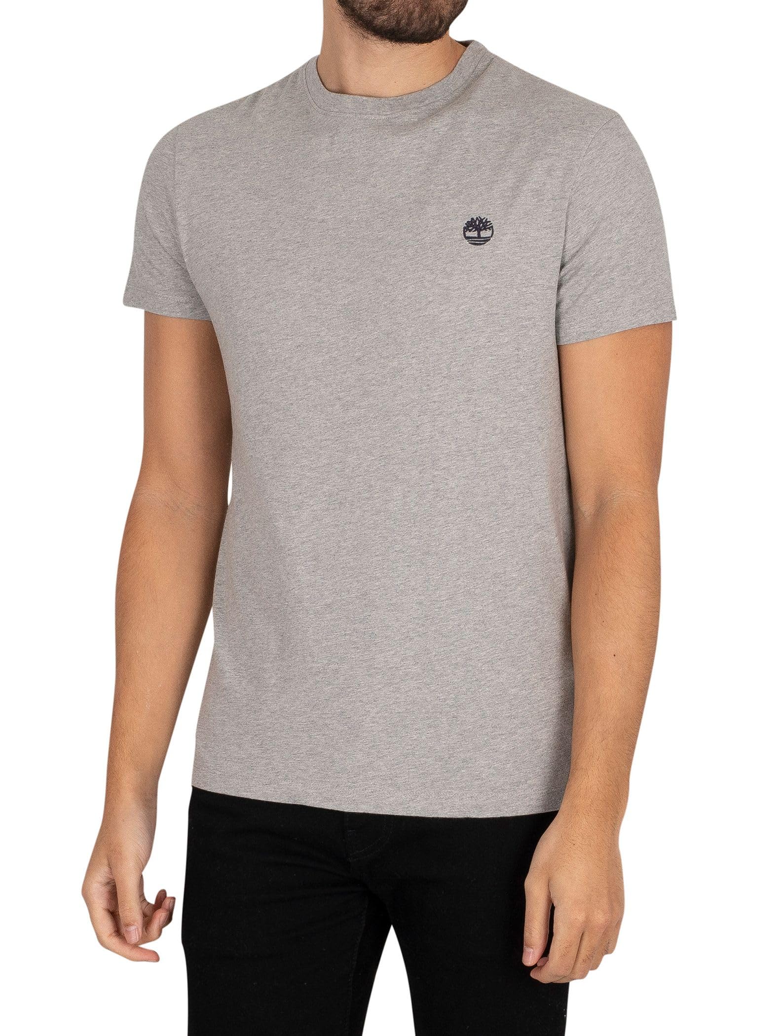 Timberland Men's Ss Dun-river Crew T T-Shirt, Med Gry Heather, L