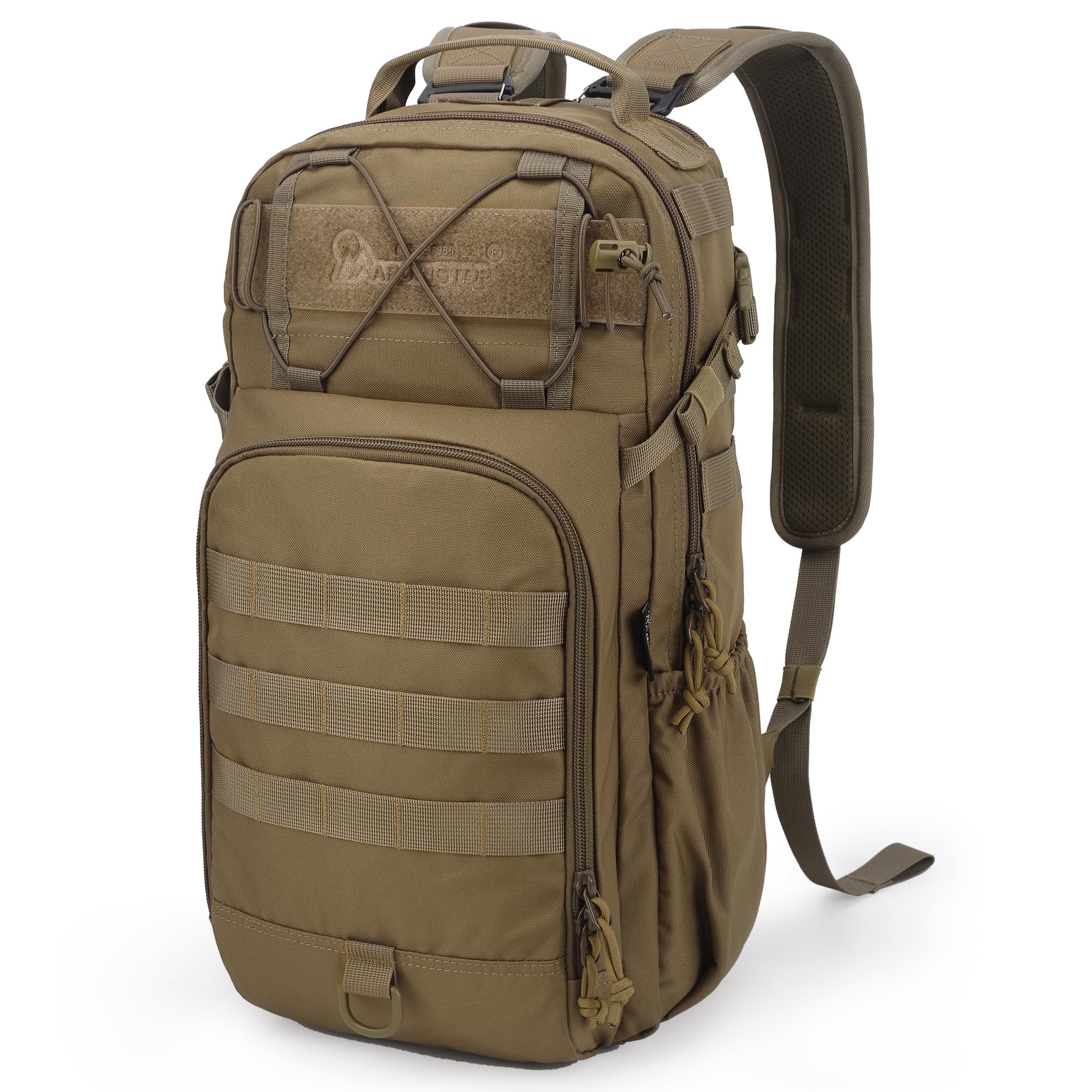 Mardingtop Plecak taktyczny męski 18 l/25 l, ze zdejmowanymi szelkami, Khaki 25L, 25L, Taktyczne