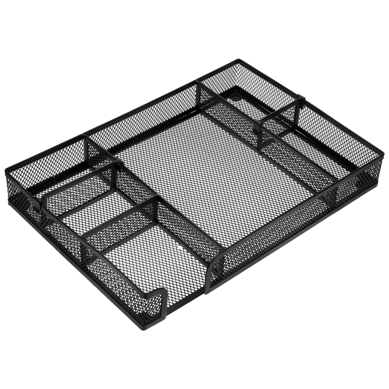 DOITOOL 2 Piezas Organizador de Escritorio Metálico Multifuncional con Divisores Desmontables Compacto y Elegante para Accesorios de Oficina y Papelería de Espacio y Superficie de Trabajo