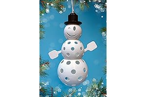 4.5" 3D Pickleball Snowman Ornament
