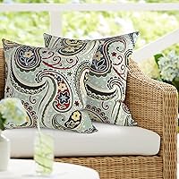 Vista 16 de Paquete de 2 almohadas lumbares impermeables para exteriores con rellenos, 12 x 20 pulgadas, almohada decorativa rectangular para patio, hogar