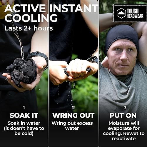 Vista 55 de Forro de casco de refrigeración para hombre, gorra de cráneo de ciclismo, forro de casco de motocicleta Negro