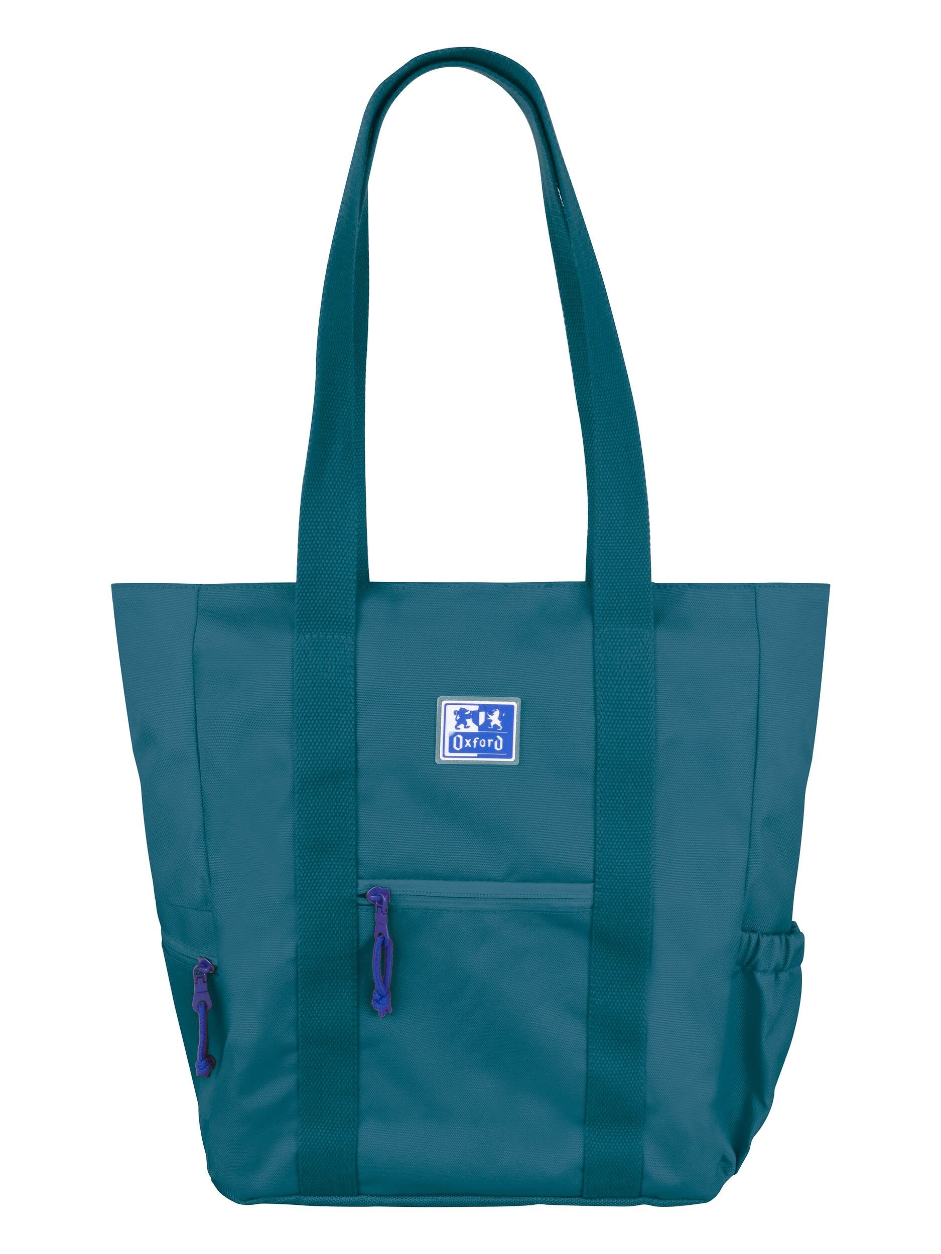 Oxford B-Trendy, Shoulder Tote Bag or Shoulder Bag, 34 cm, Padded Laptop Pocket, RPET Recycled Polyester, green, 34x31x12cm