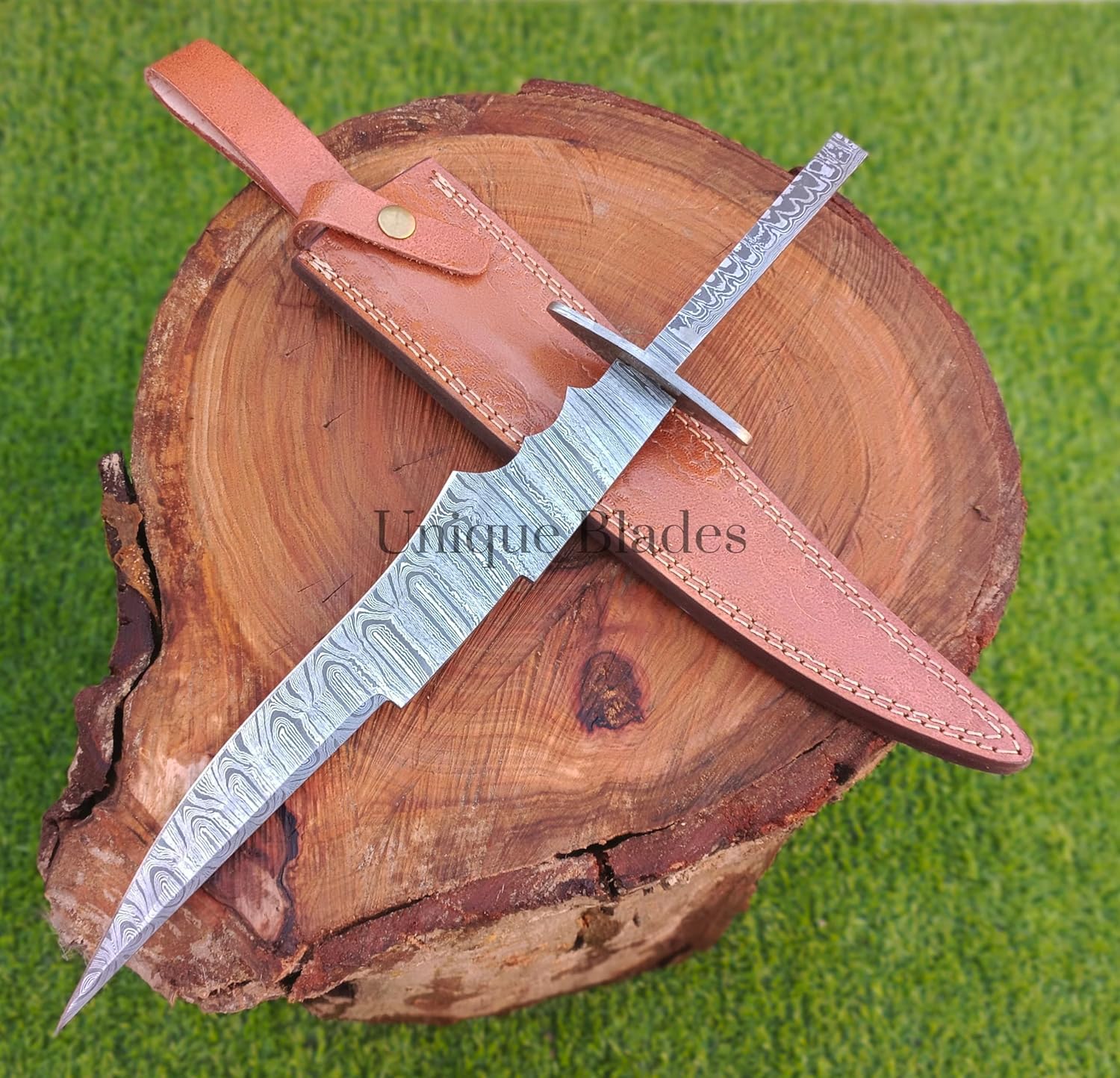 Blank Blades, DAMASCUS STEEL Blank Blades For Knife Making, Knife Making Supplies' Camping, Survival, Blades (Hunt 43.18 CM)