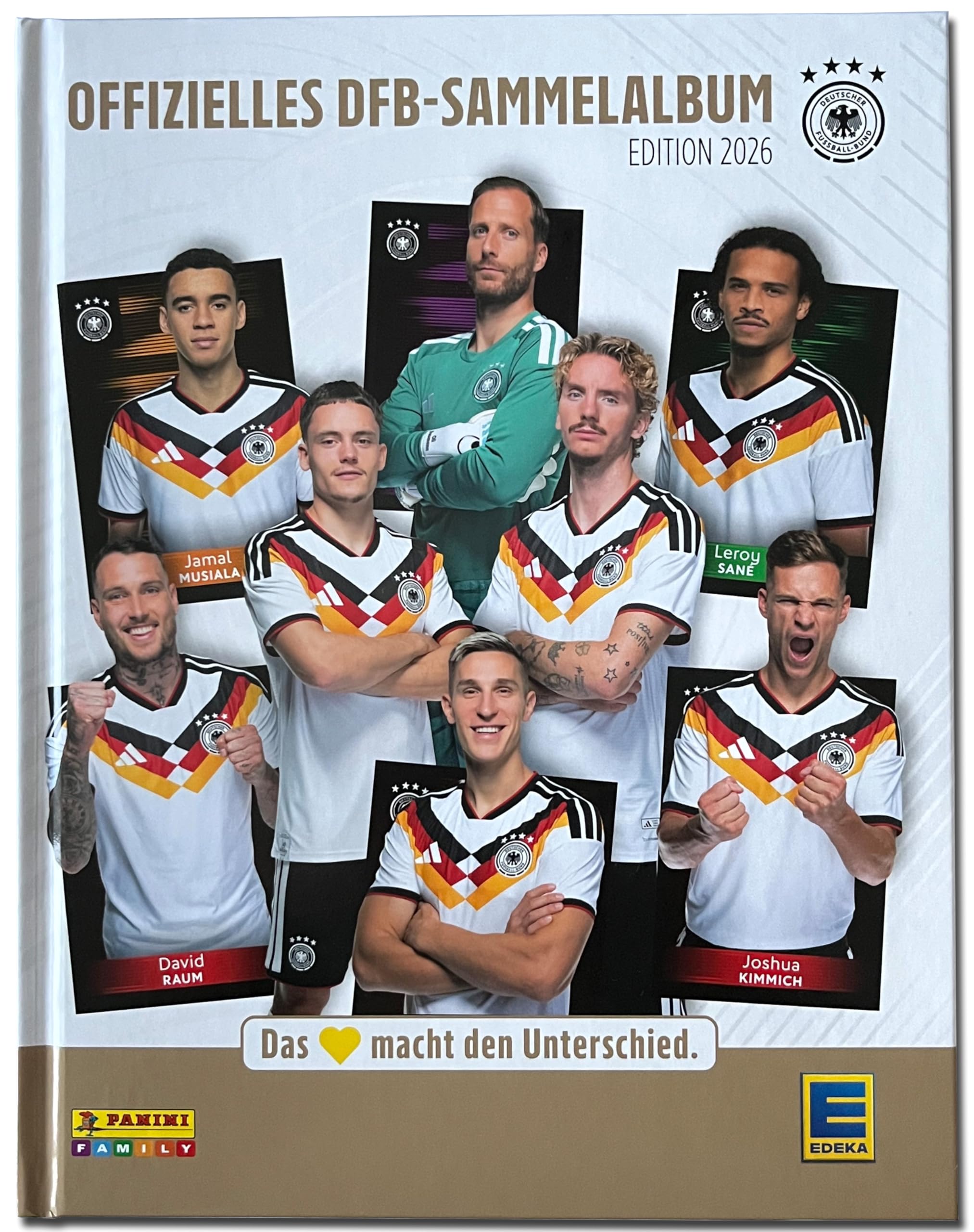 Oficjalny album kolekcjonerski DFB – twarda okładka Edeka Edition 2026 na wszystkie 72 karty kolekcjonerskie DFB firmy Panini