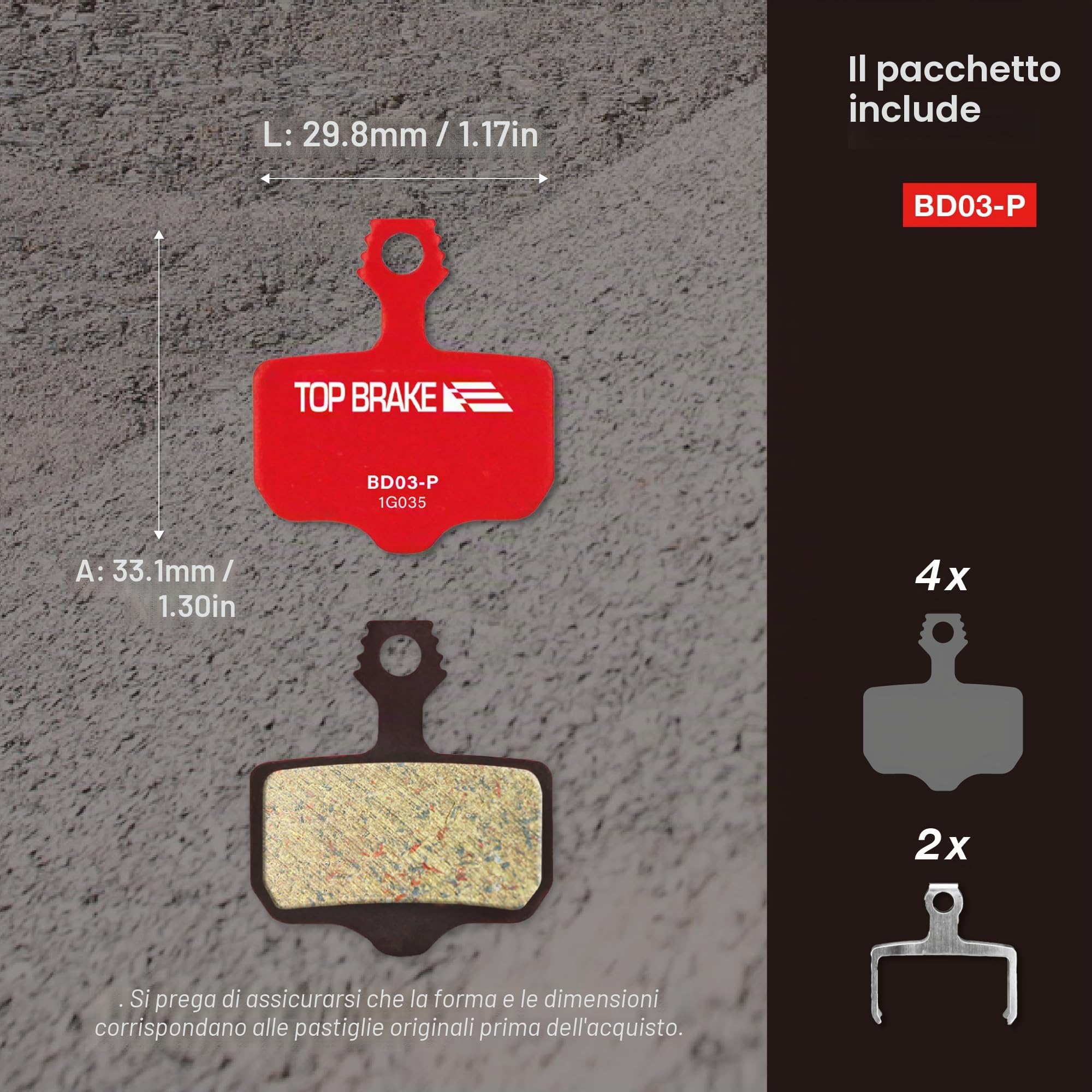 TOP BRAKE Pastiglie per freni a disco compatibili con SRAM Level T/TL/Ultimate B1, XX/X0/XXWC, DB1/3/5; Avid Elixir 1/3/5/7/9/R/ER/CR Mag | MTB/eMTB/Gravel/Cross-Country (XC)/Racing/Trail