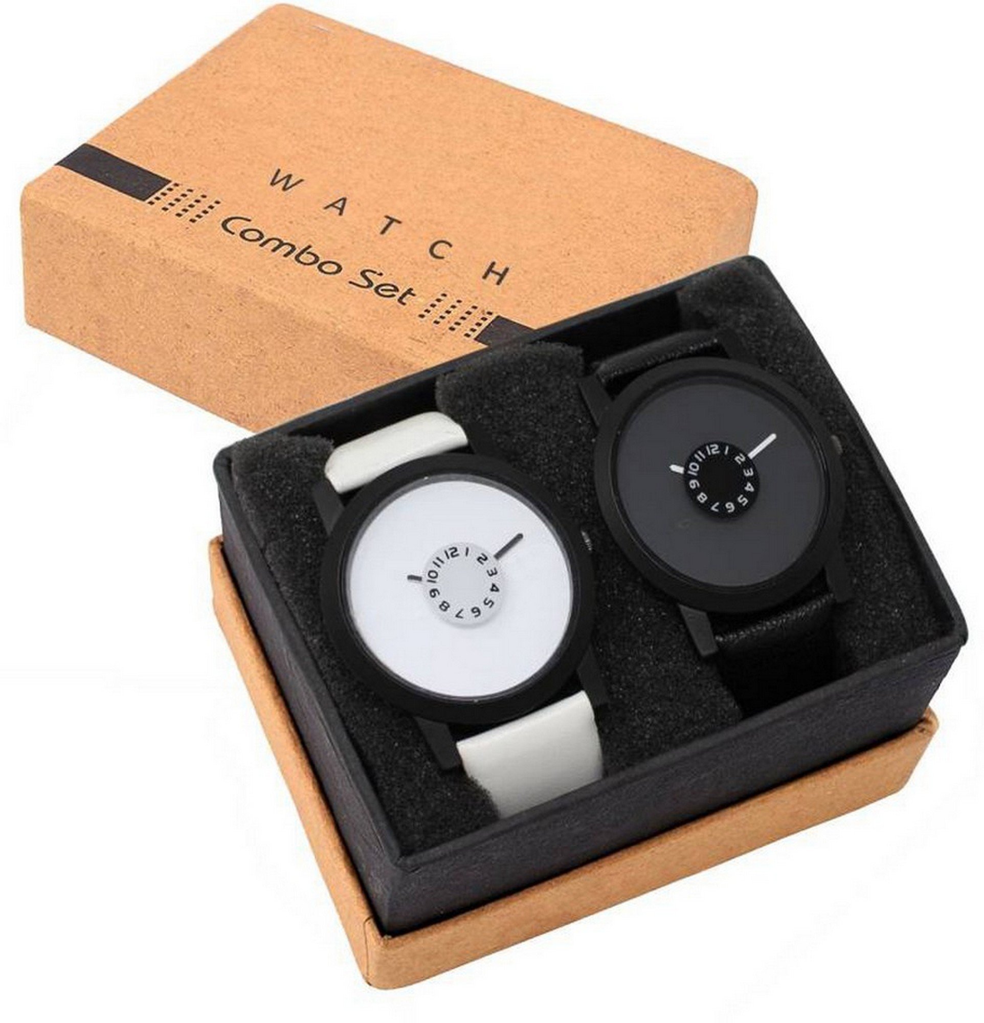 SRK Enterprise Analogue Black and White Mens Watch - LR_025_026 - Pack of 2 (B07B4B4QYY) Amazon Price History, Amazon Price Tracker