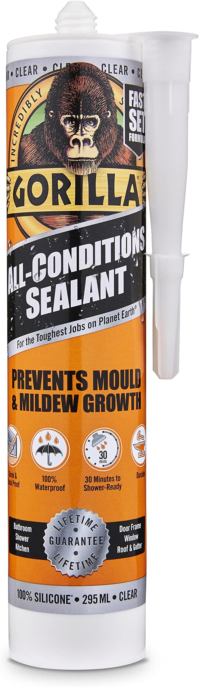 1144110 All Conditions Sealant Silicone Clear 295ml