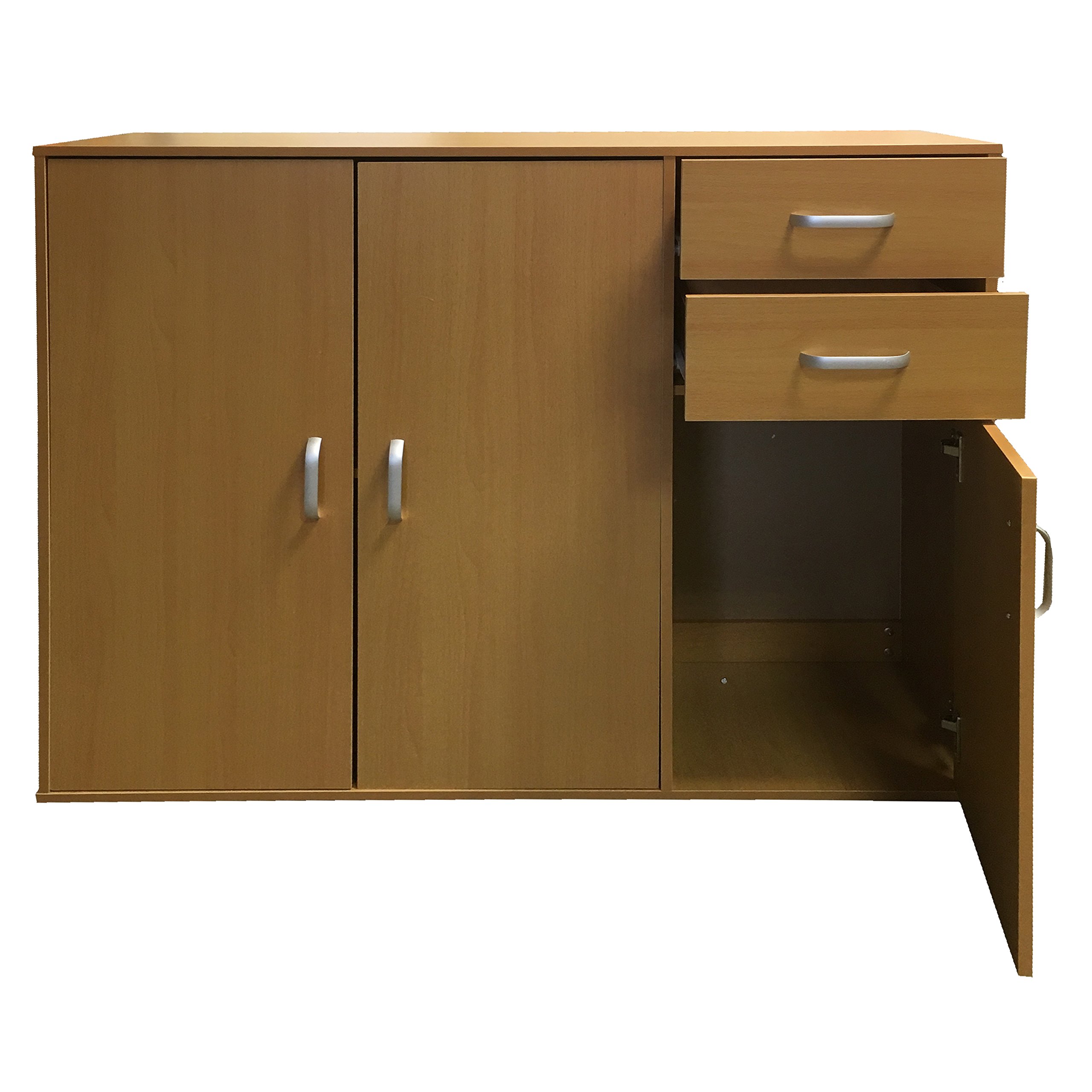 Redstone Sideboard Cupboard 3 Doors 2 Drawers (Beech) Buy Online in