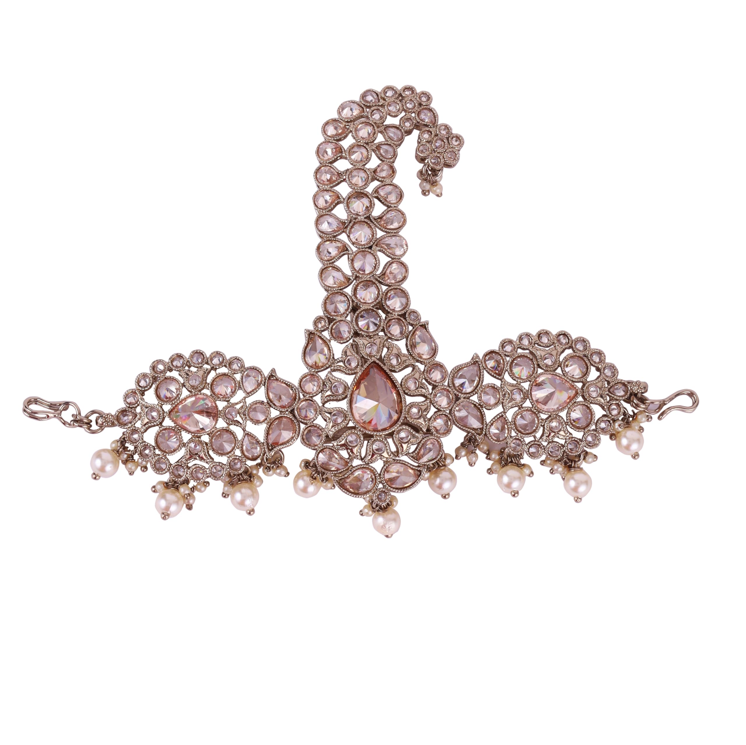 Traditional Graceful Round and Paisley Design Gold Plated Pagdi Wedding Safa kalgi For Groom-image-48